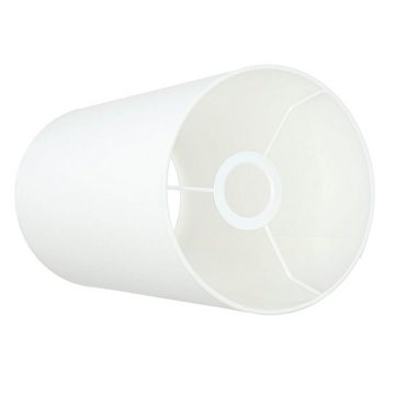 Licht-Erlebnisse Lampenschirm GLIONA, Stoffschirm Weiß für Stehleuchte Zylinder Ø 18,5 cm schmal