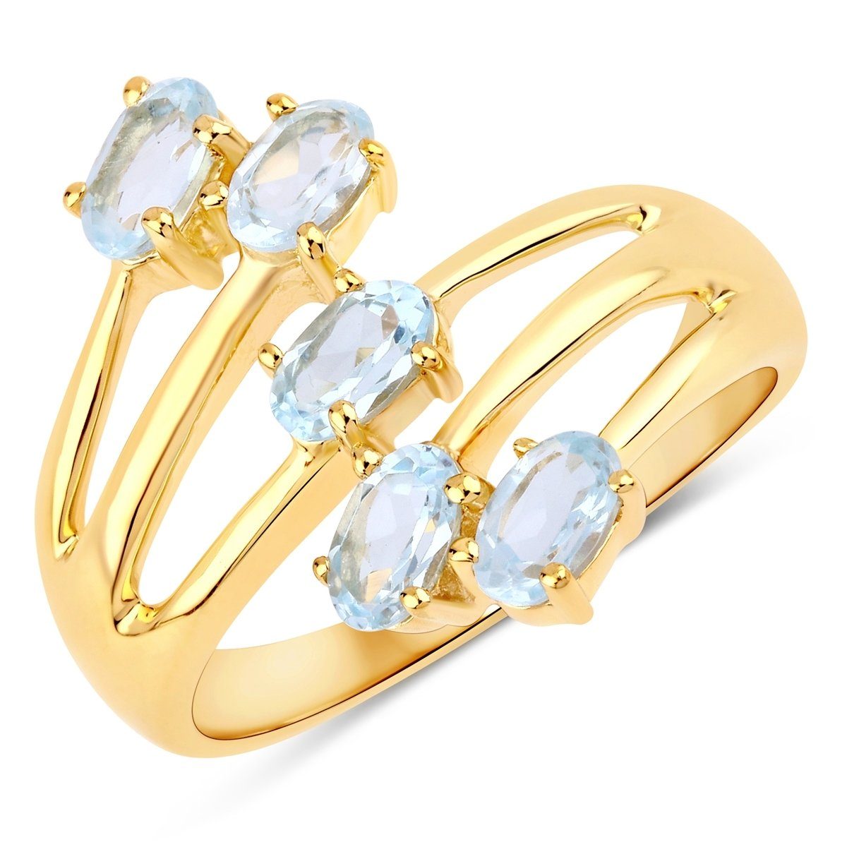 Rafaela Donata Fingerring gelbgold, aus Sterling Silber