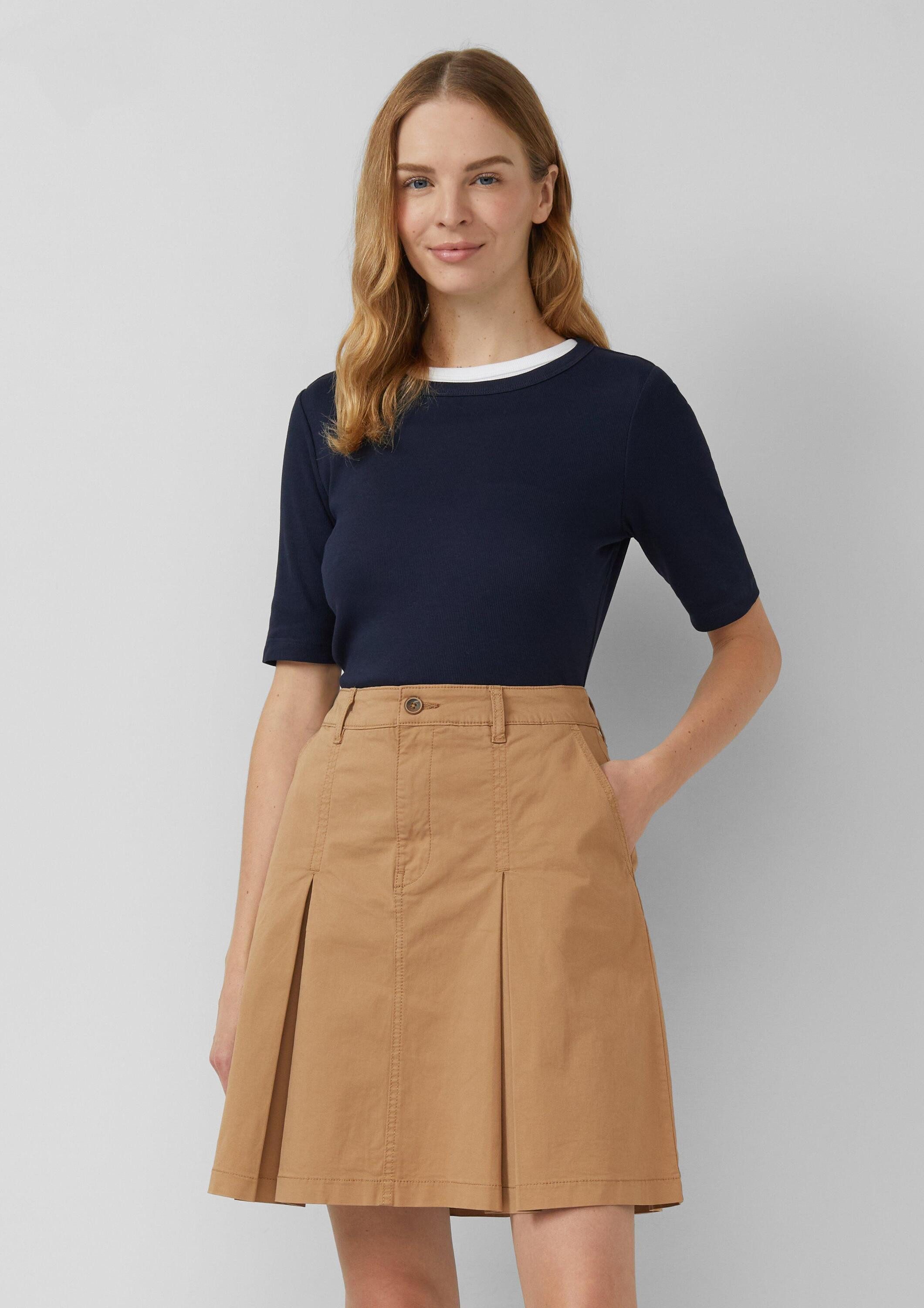 s.Oliver Minirock Rock Kurzer Rock mit Faltendetails aus Baumwollstretch günstig online kaufen