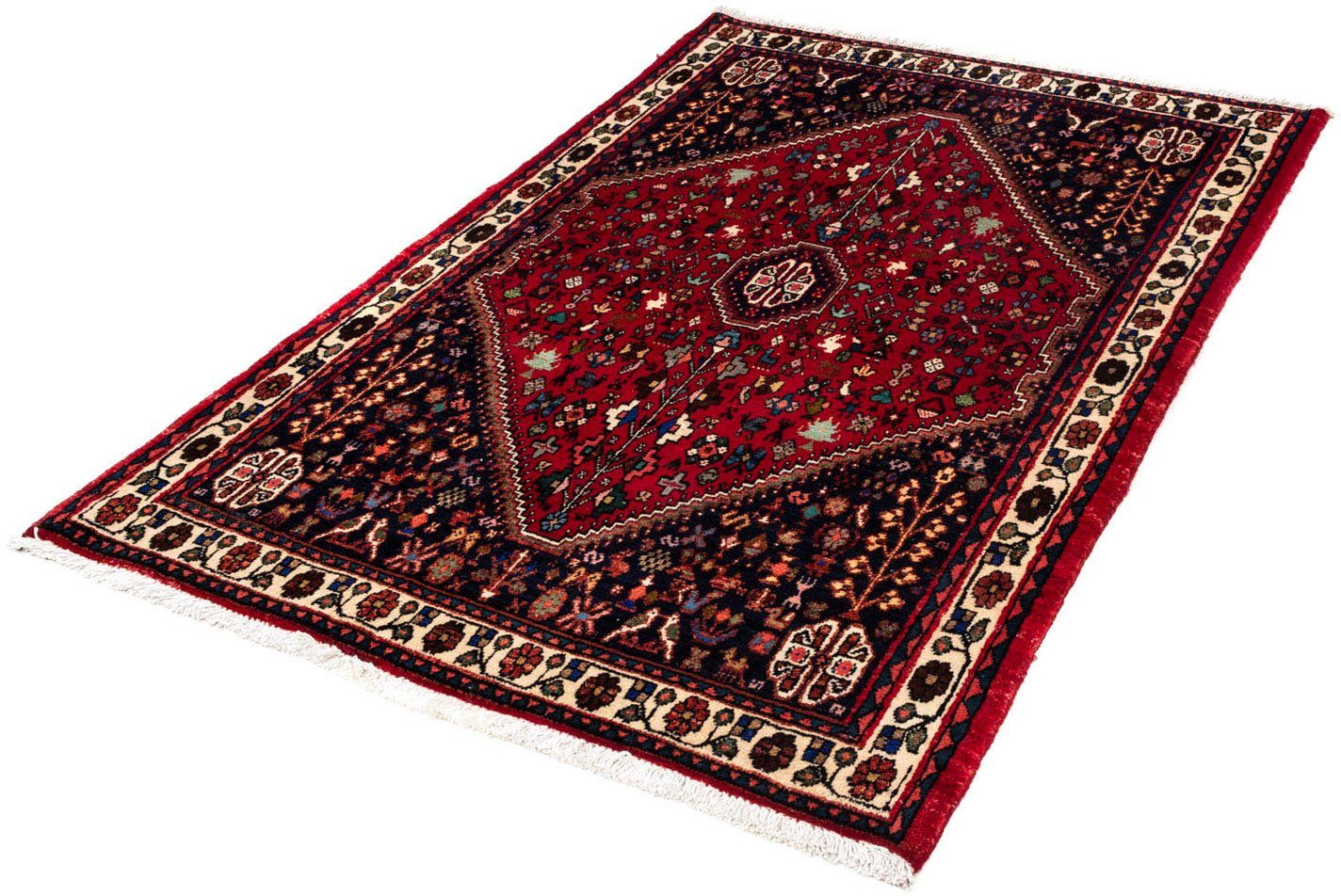 Wollteppich Abadeh Medaillon Rosso scuro 161 x 103 cm, morgenland, rechteckig, Höhe: 10 mm, Handgeknüpft