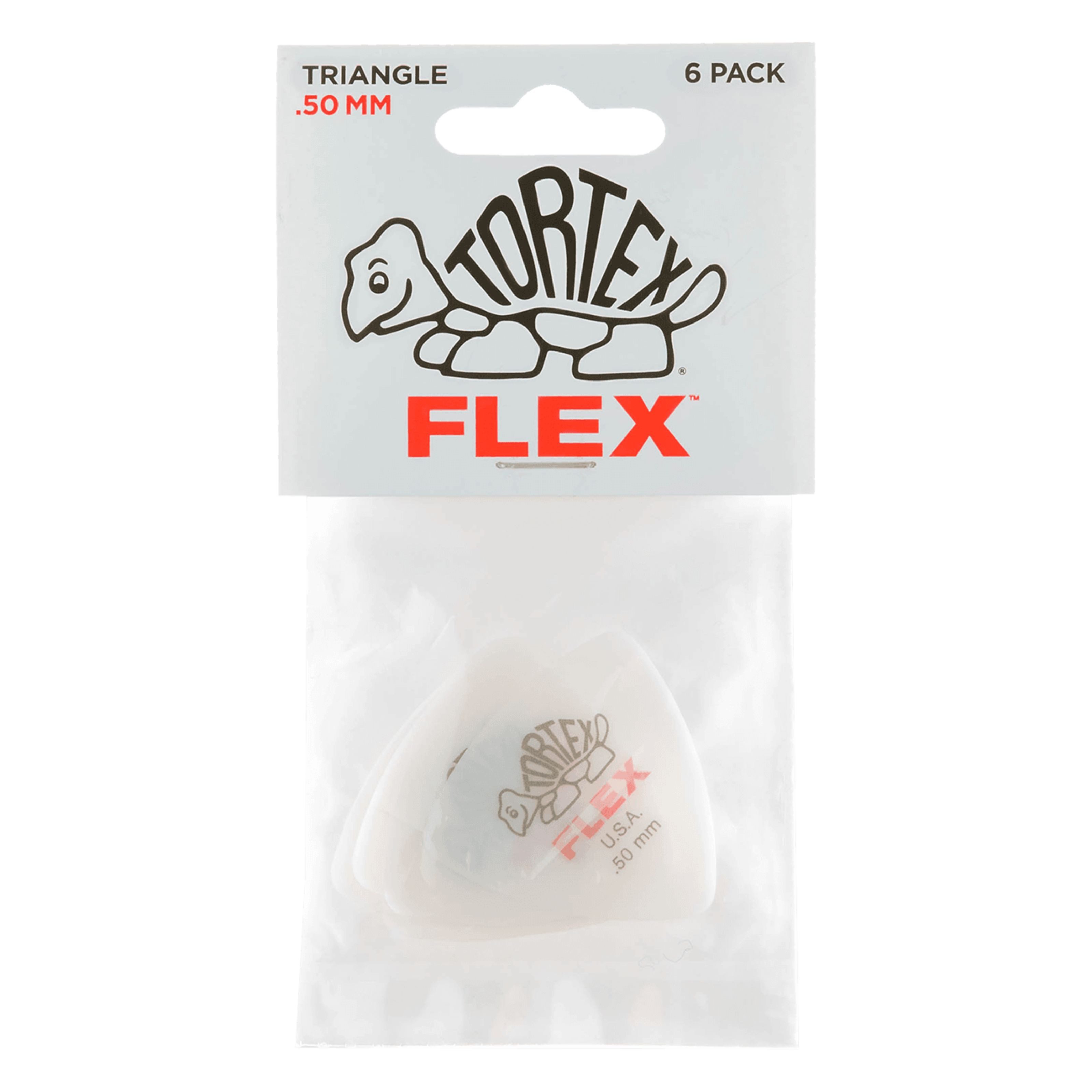 Dunlop Plektrum, 456P.50 Tortex Flex Triangle Picks 0,50 mm - Plektren Set