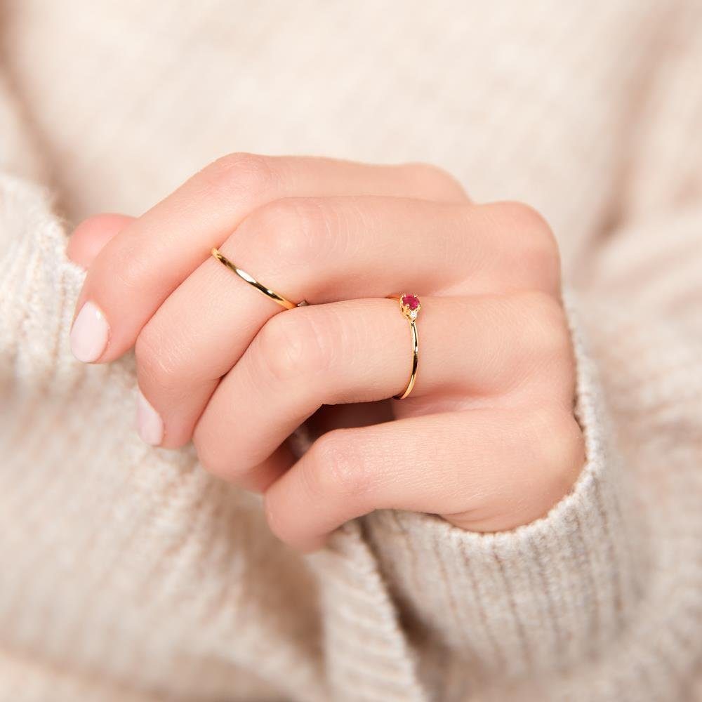 JEWLIX Goldring Sehr filigran aus 14-karätigem Gelbgold-1,2mm ER0008-14KY