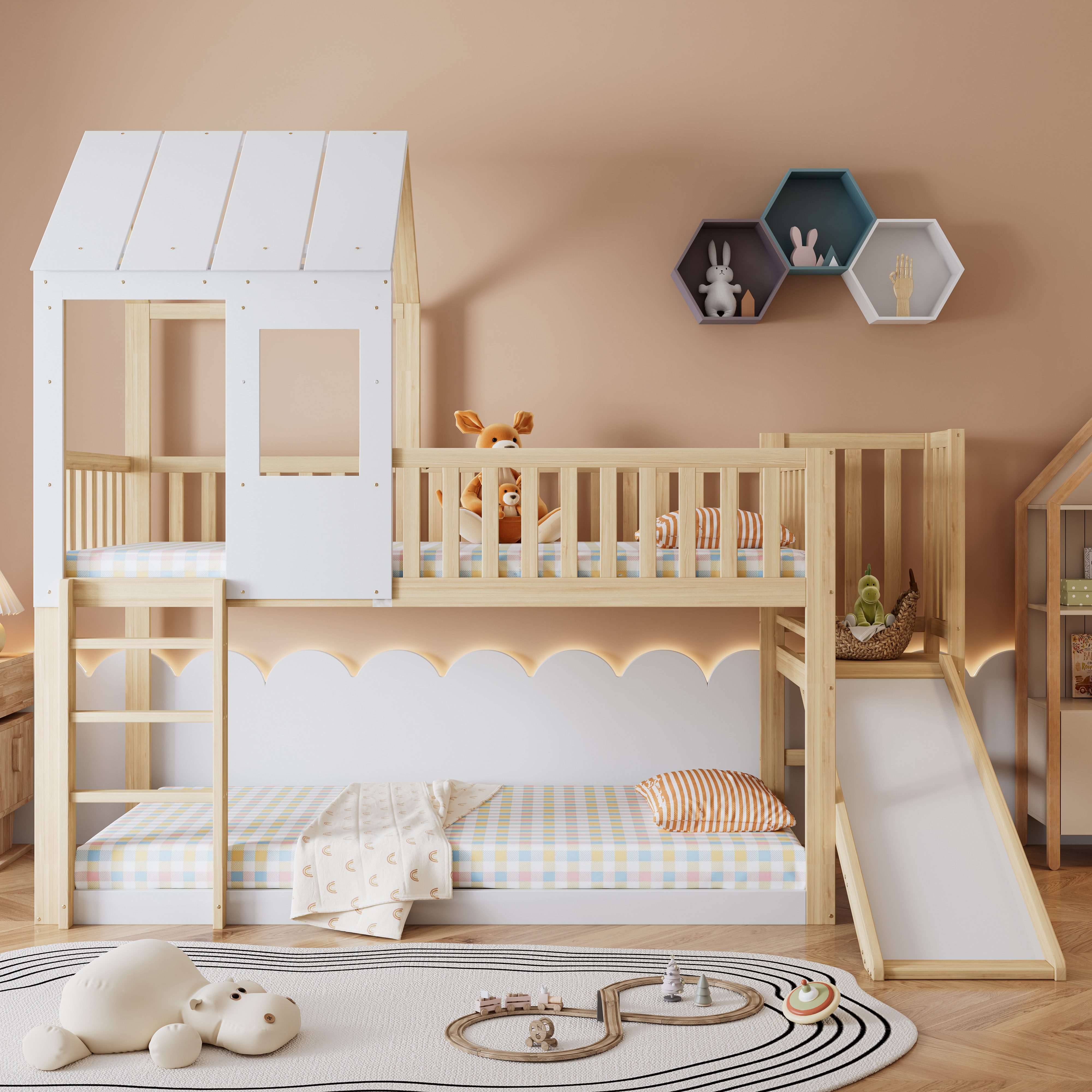 Merax Etagenbett (1-St), Kiefer Stockbett Kinderbett günstig online kaufen