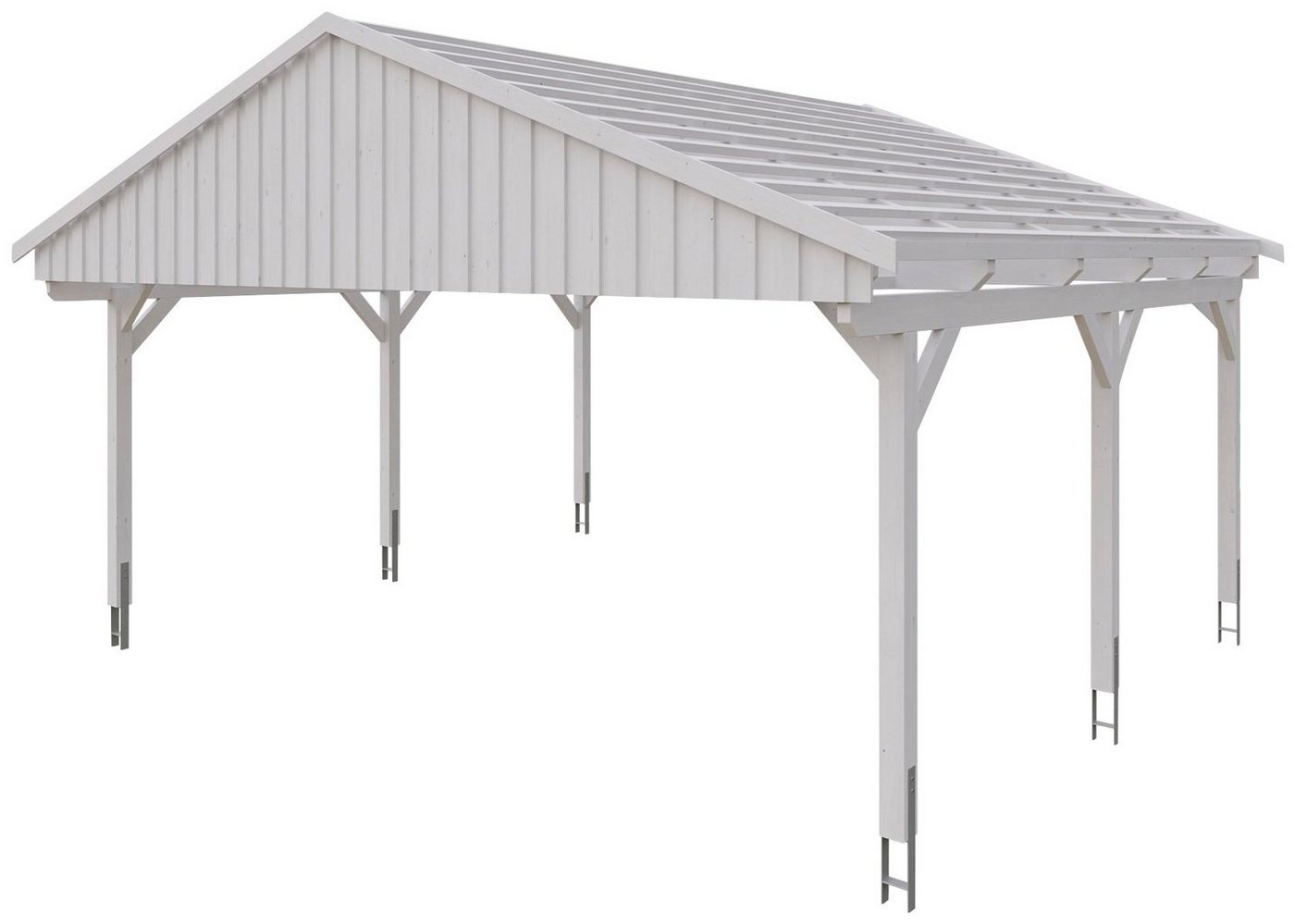 Thumbnail - Skanholz Doppelcarport Fichtelberg, BxT: 618x566 cm, 574 cm Einfahrtshöhe, mit Dachlattung