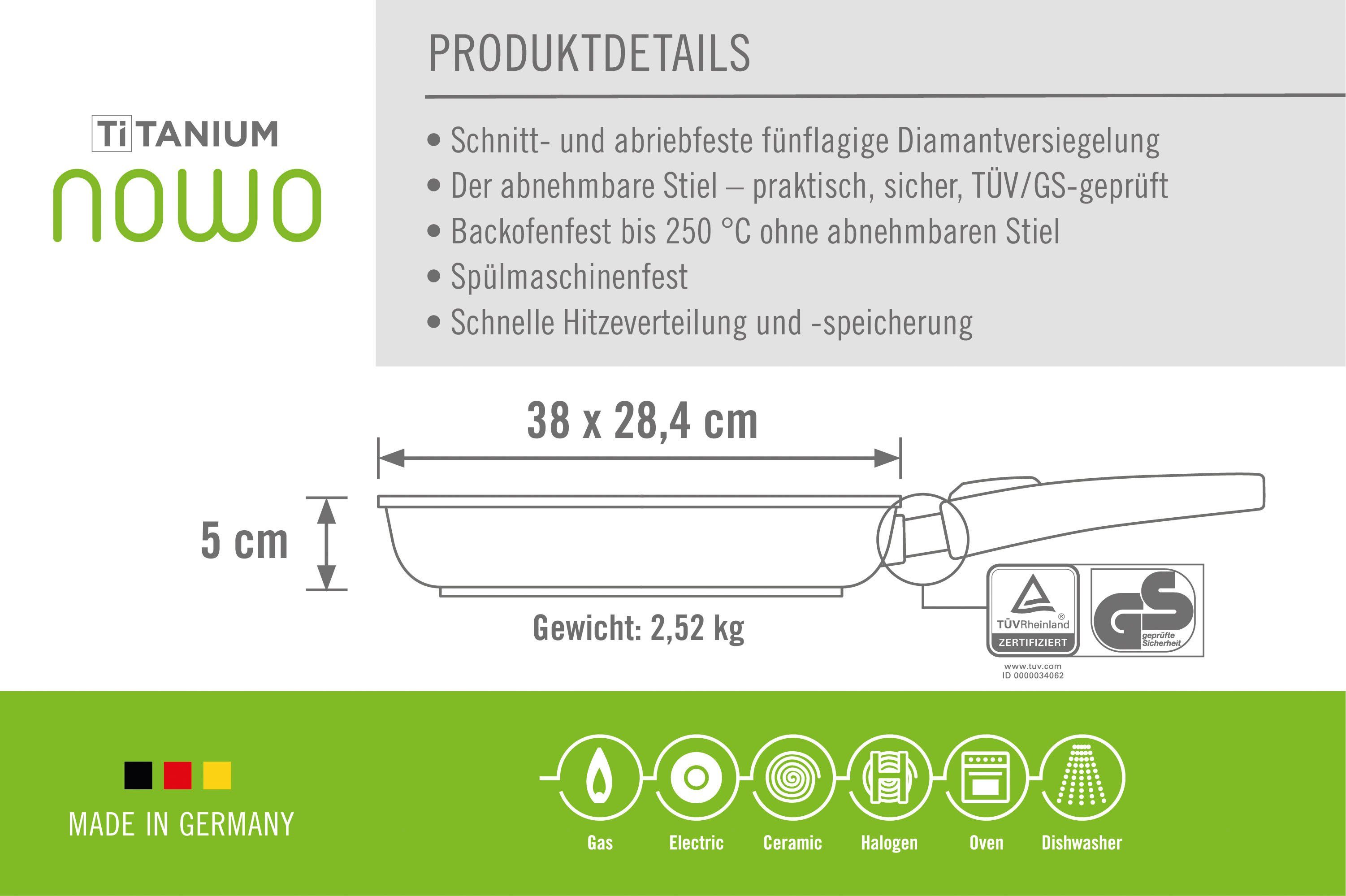 WOLL Fischpfanne MADE IN GERMANY - Nowo Titanium, Aluminiumguss (1-tlg) – Bild 4 von 5