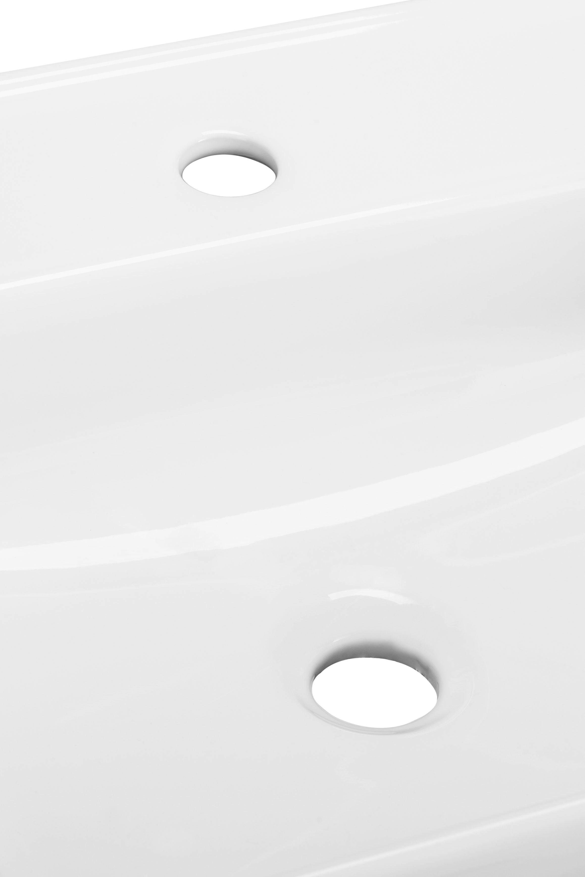 HELD MÖBEL Waschbeckenunterschrank Davos Badmöbel, | cm 120 Waschbecken, Waschtisch inkl. eichefarben Breite eichefarben/eichefarben