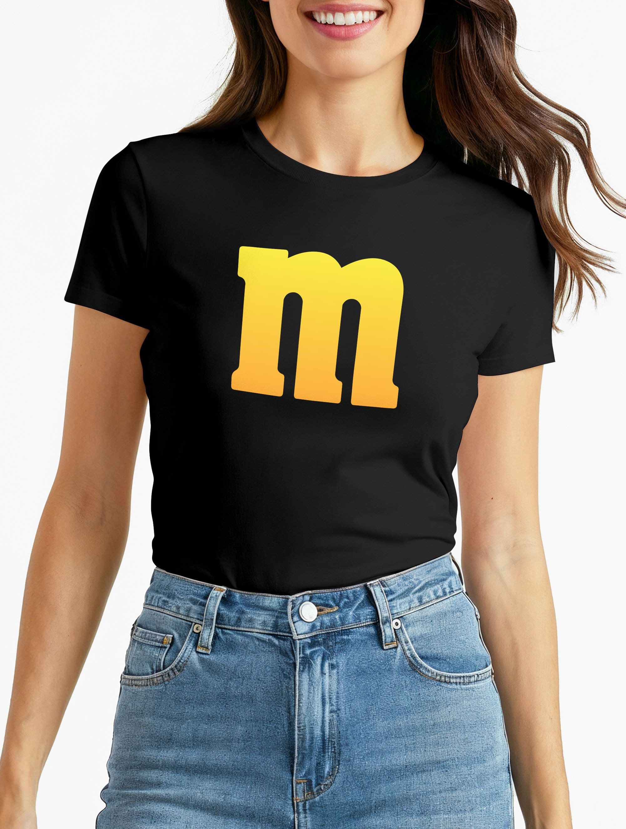 Print-Shirt Damen T-Shirt m Fasching Karneval Gruppen-Kostüm Partner Paar