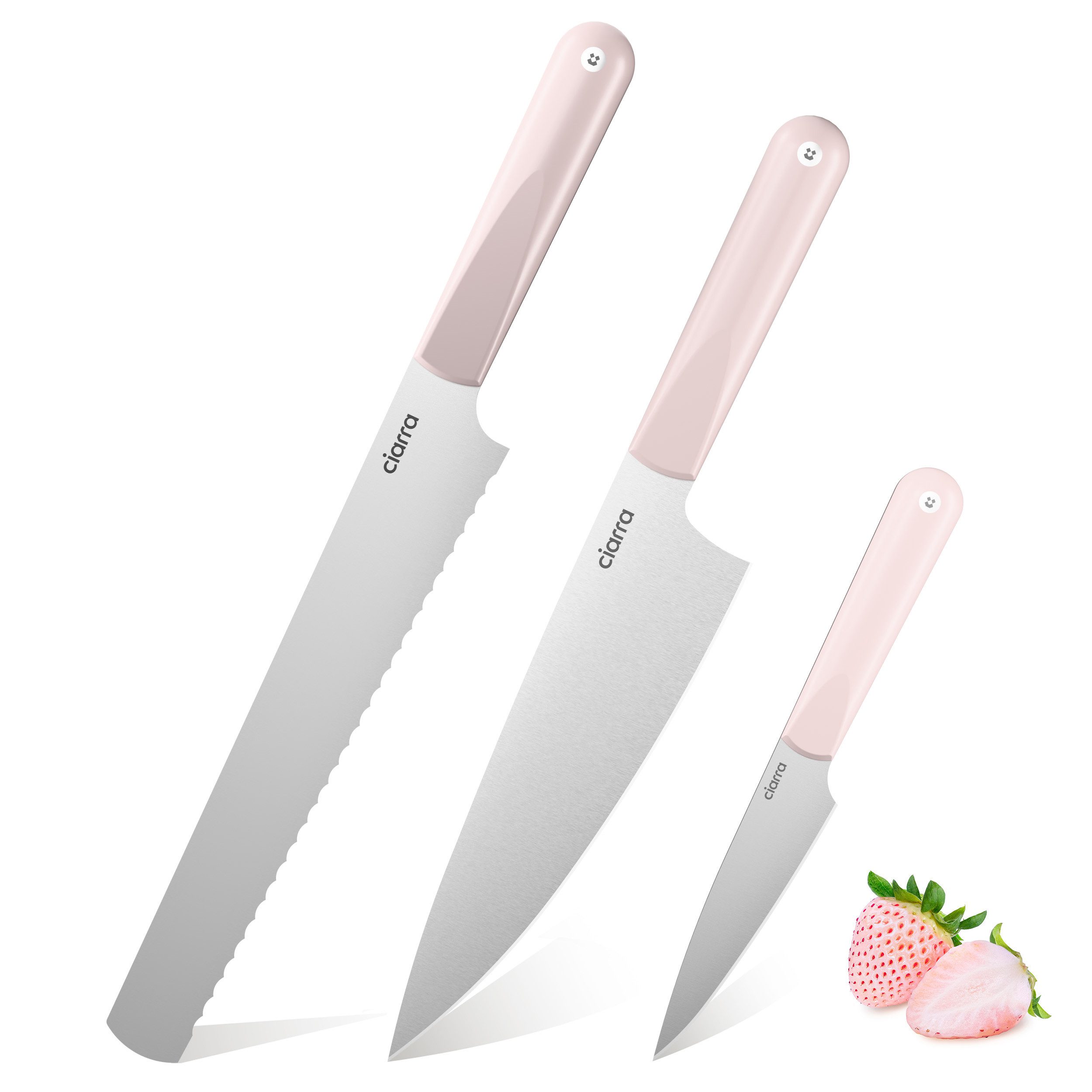 CIARRA Ножи-Set VM860KS-3 (Set, 3-tlg., 1x Chefmesser, 1x Ножи для хлеба, 1x Allzweckmesser), Ножиset 3-tlg. Küchenmesser Set Поварские ножиset 3 Цвета(ов)