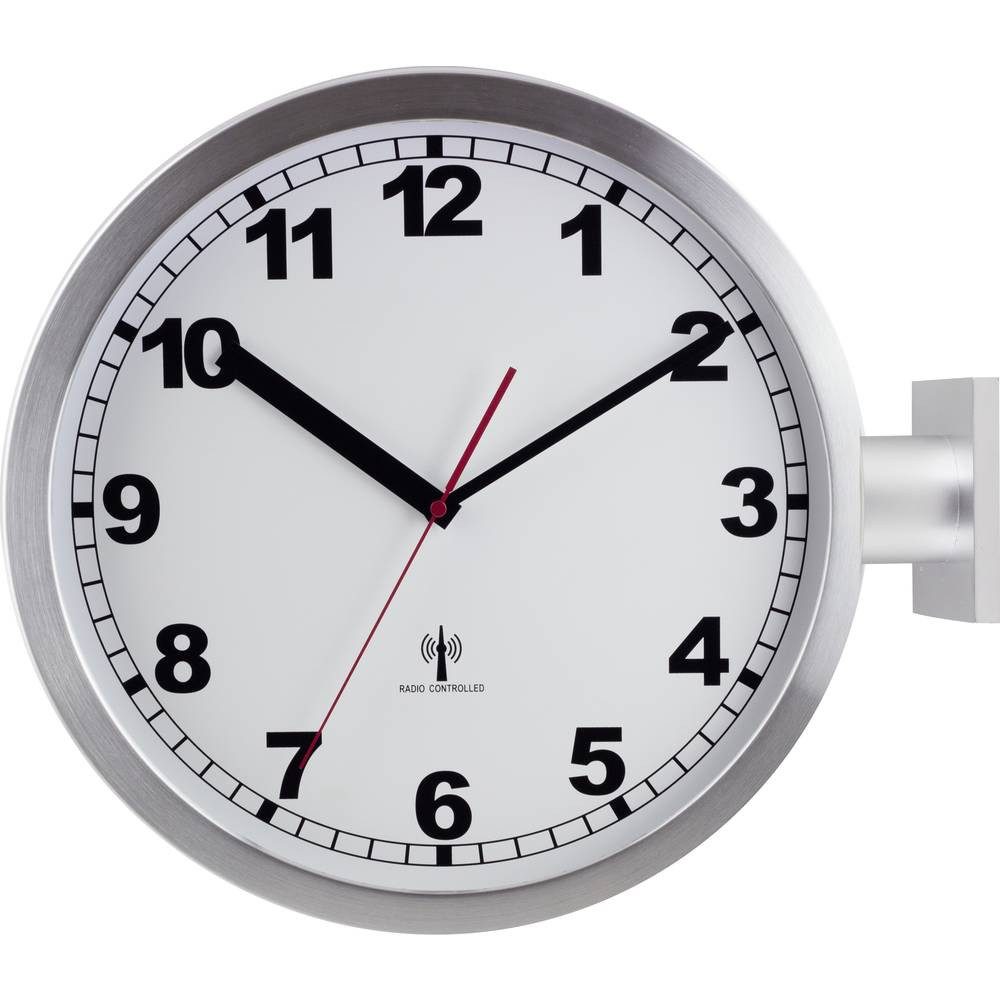EUROTIME Wanduhr Funk-Bahnhofsuhr doppelseitig günstig online kaufen