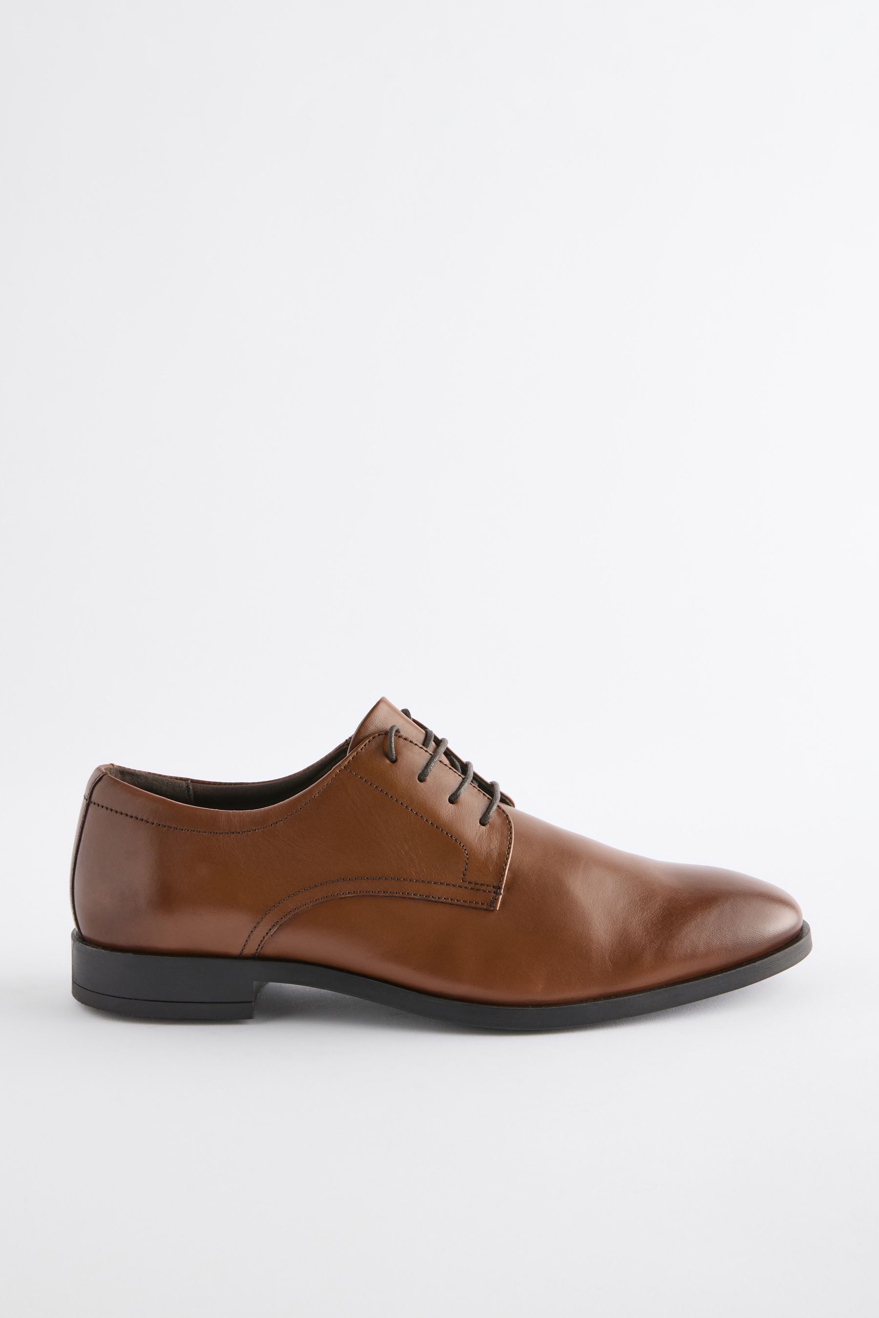 Next Unifarbene Derby-Schuhe aus Leder Schnürschuh günstig online kaufen