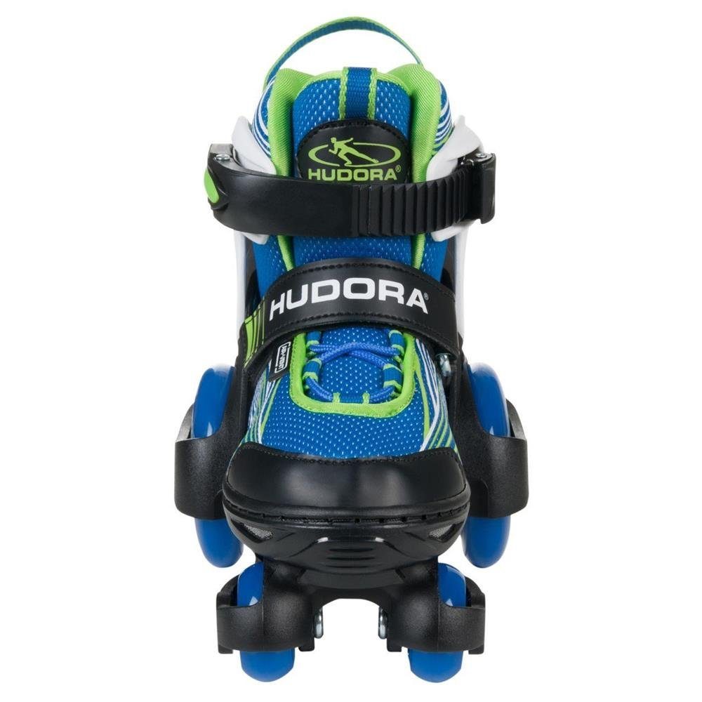 Hudora Rollschuhe 22040 My First Quad Boy Gr. 26-29, 4 Größen, Push-Lock-Schnallen, für Jungen, Blau