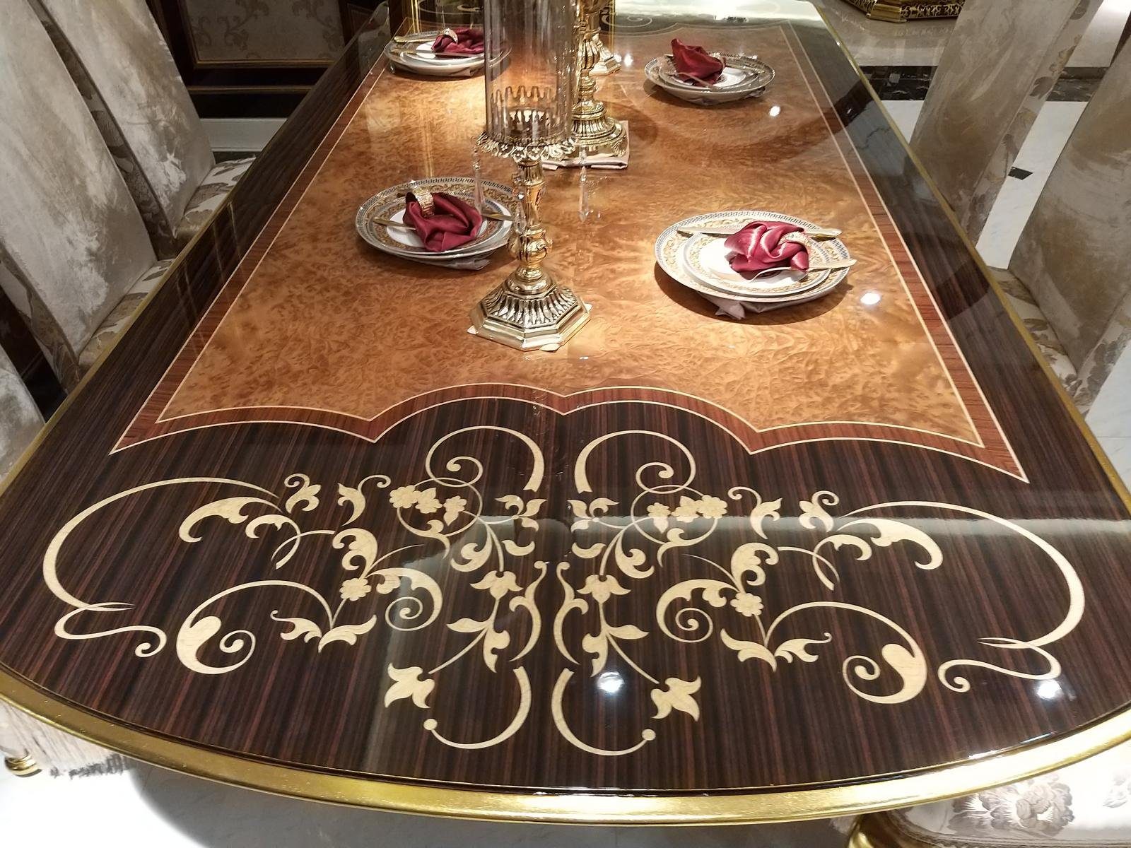 JVmoebel Esstisch, Holz Esszimmer Königlicher Barock Rokoko Tische Tisch Esstisch Luxus