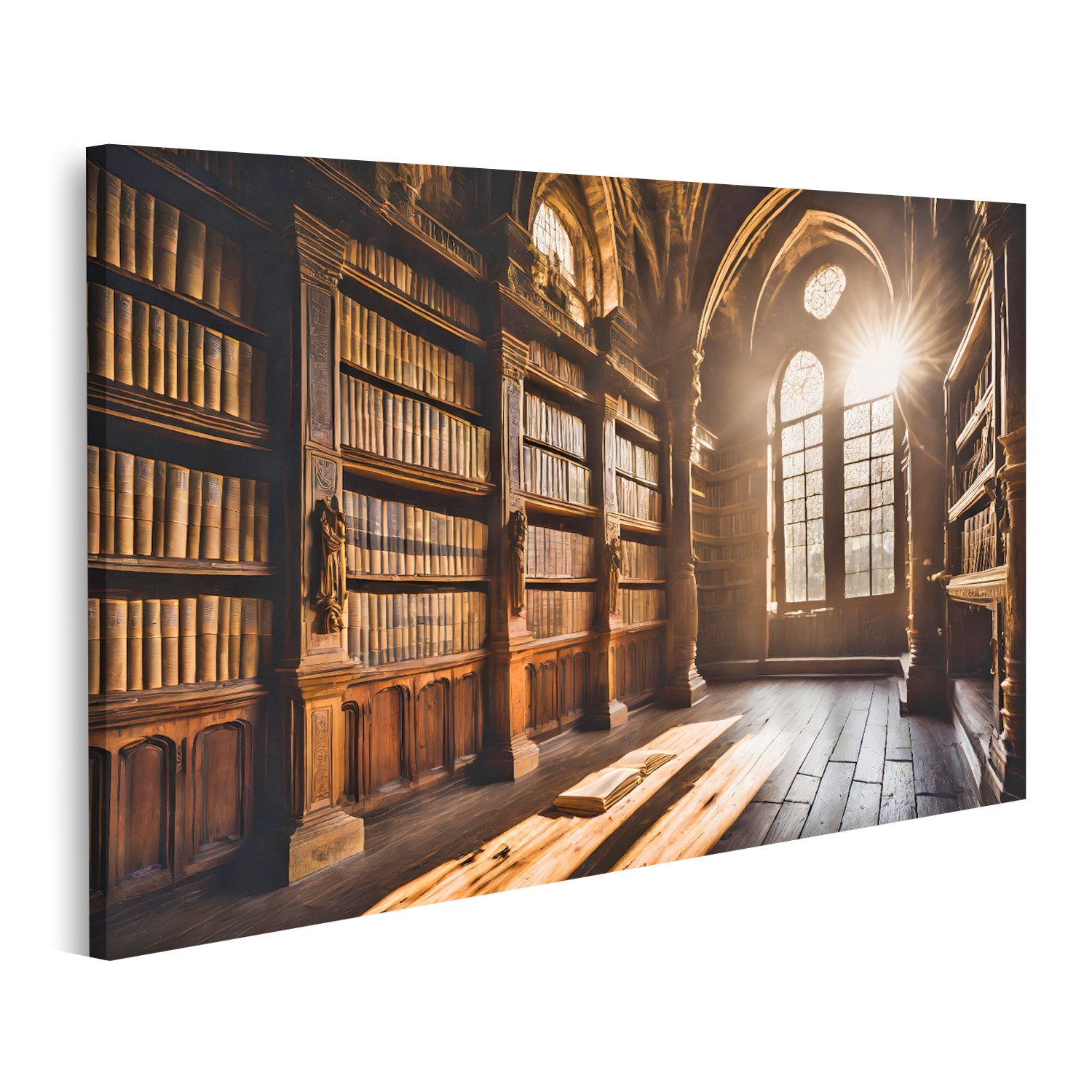 islandburner Leinwandbild Alte Bibliothek beherbergt eine große Sammlung historischer Bilder