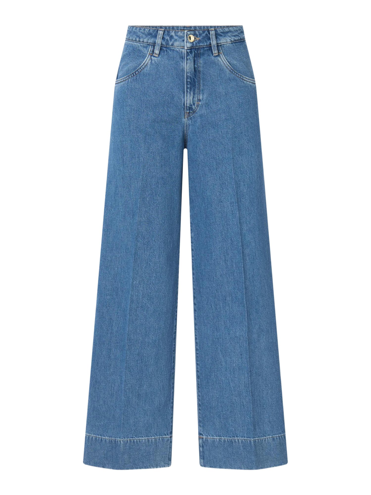 Windsor Weite Jeans blau,Casual,Baumwolle,Unifarben,Wide Leg,Mittel