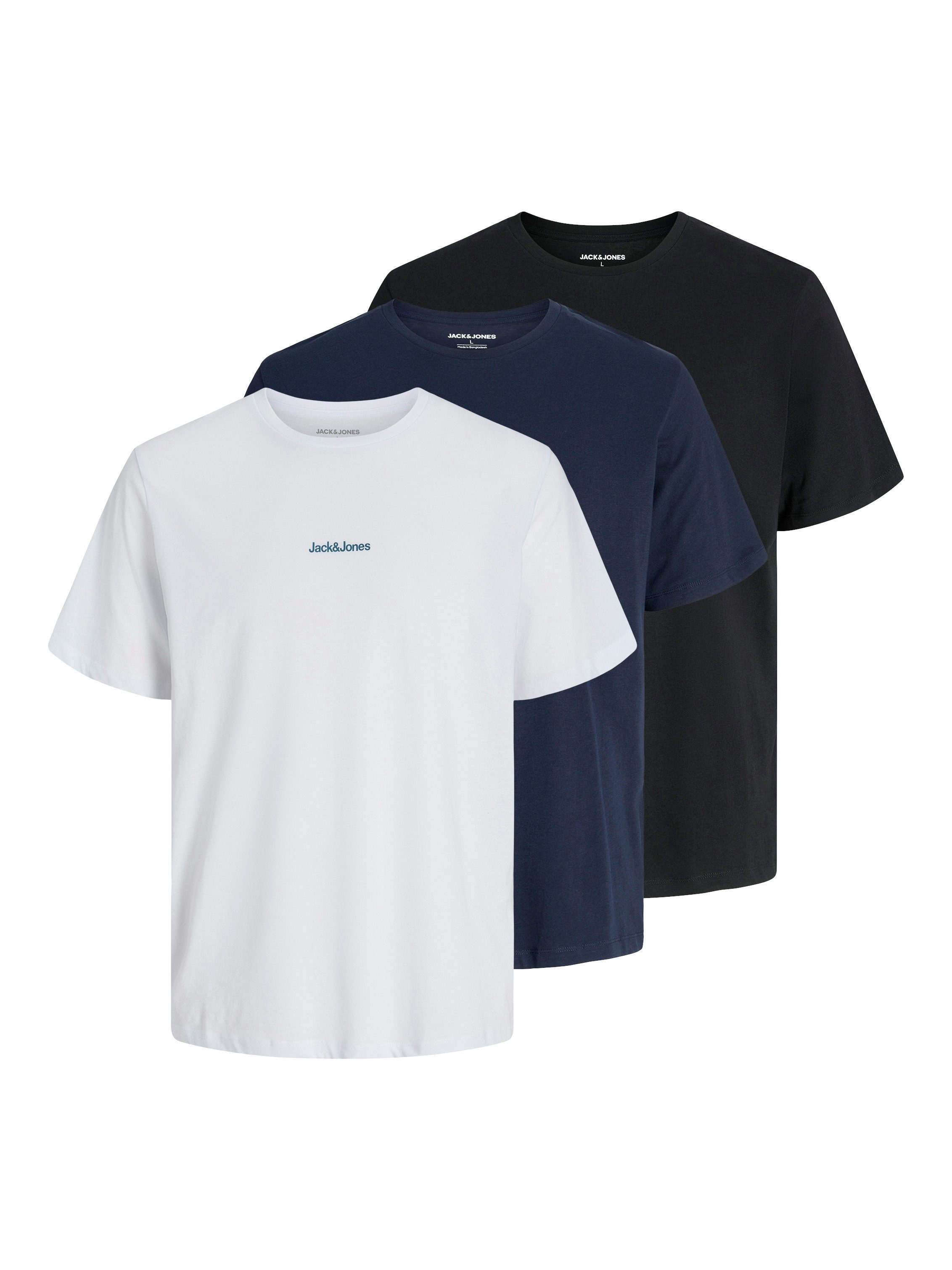 Jack & Jones Kurzarmshirt JJMINE TEE SS CREW NECK 3PK MP (Packung, 3-tlg) günstig online kaufen