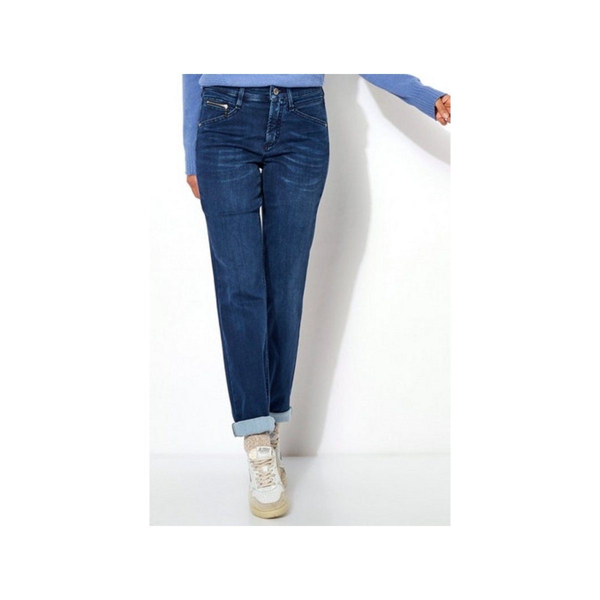 584 used (1-tlg) dark 5-Pocket-Jeans dunkel-blau blue TONI