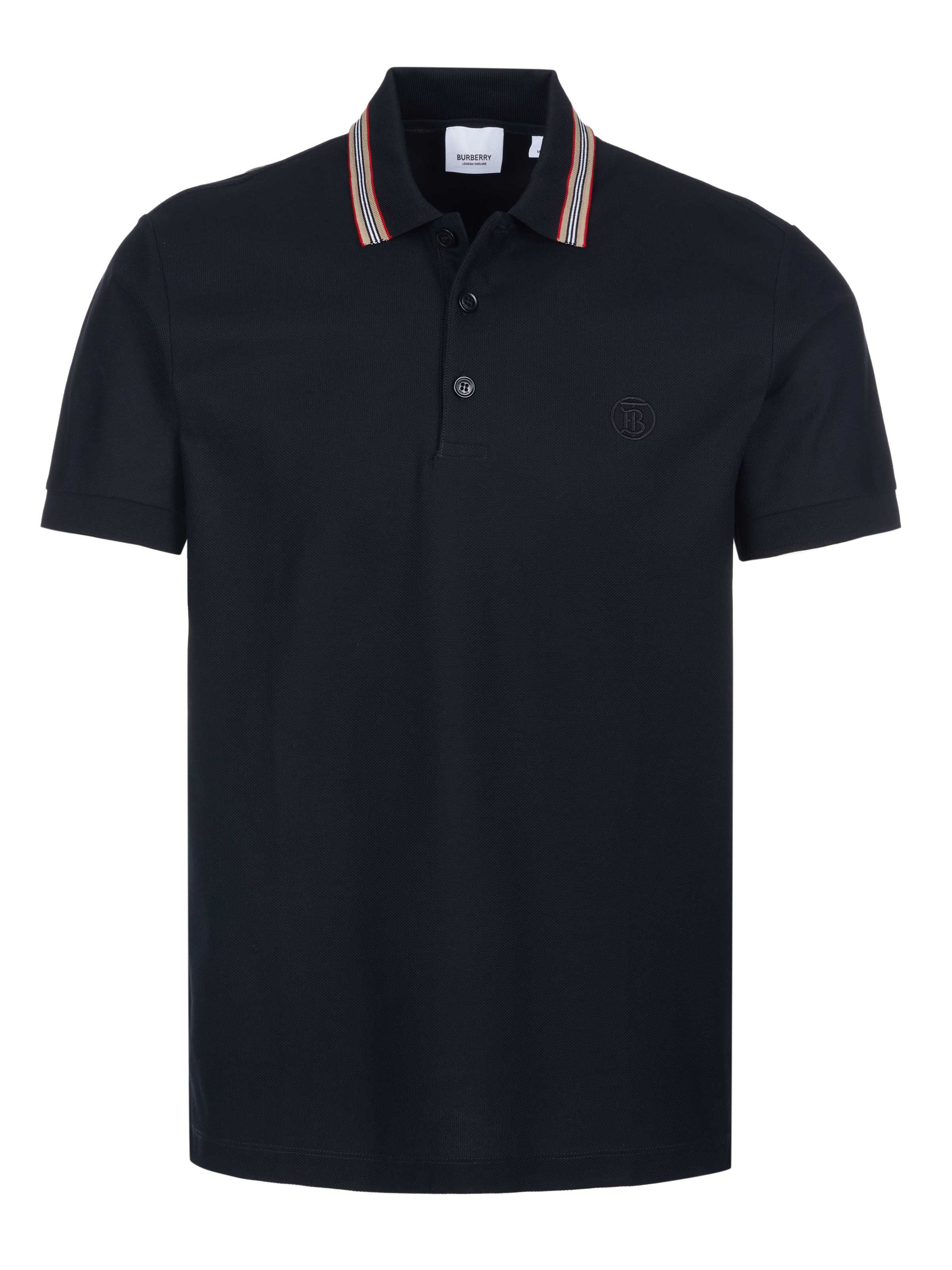 BURBERRY Poloshirt Burberry PIERSON Polohemd schwarz