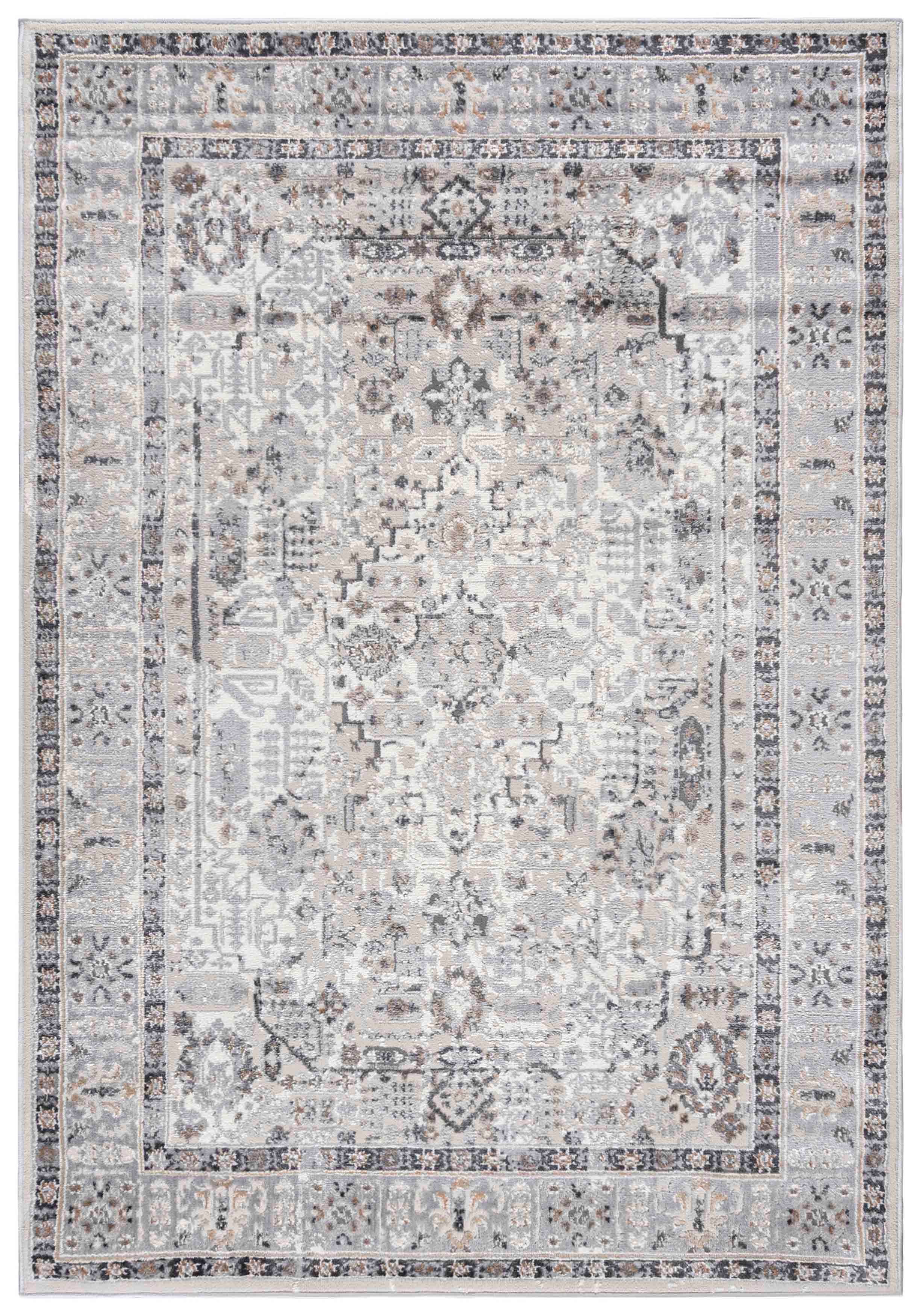 Mazovia Orientteppich Orientalisch Bordüre Beige Creme Wohnzimmer, Schlafzimmer, Esszimmer, Fußbodenheizung