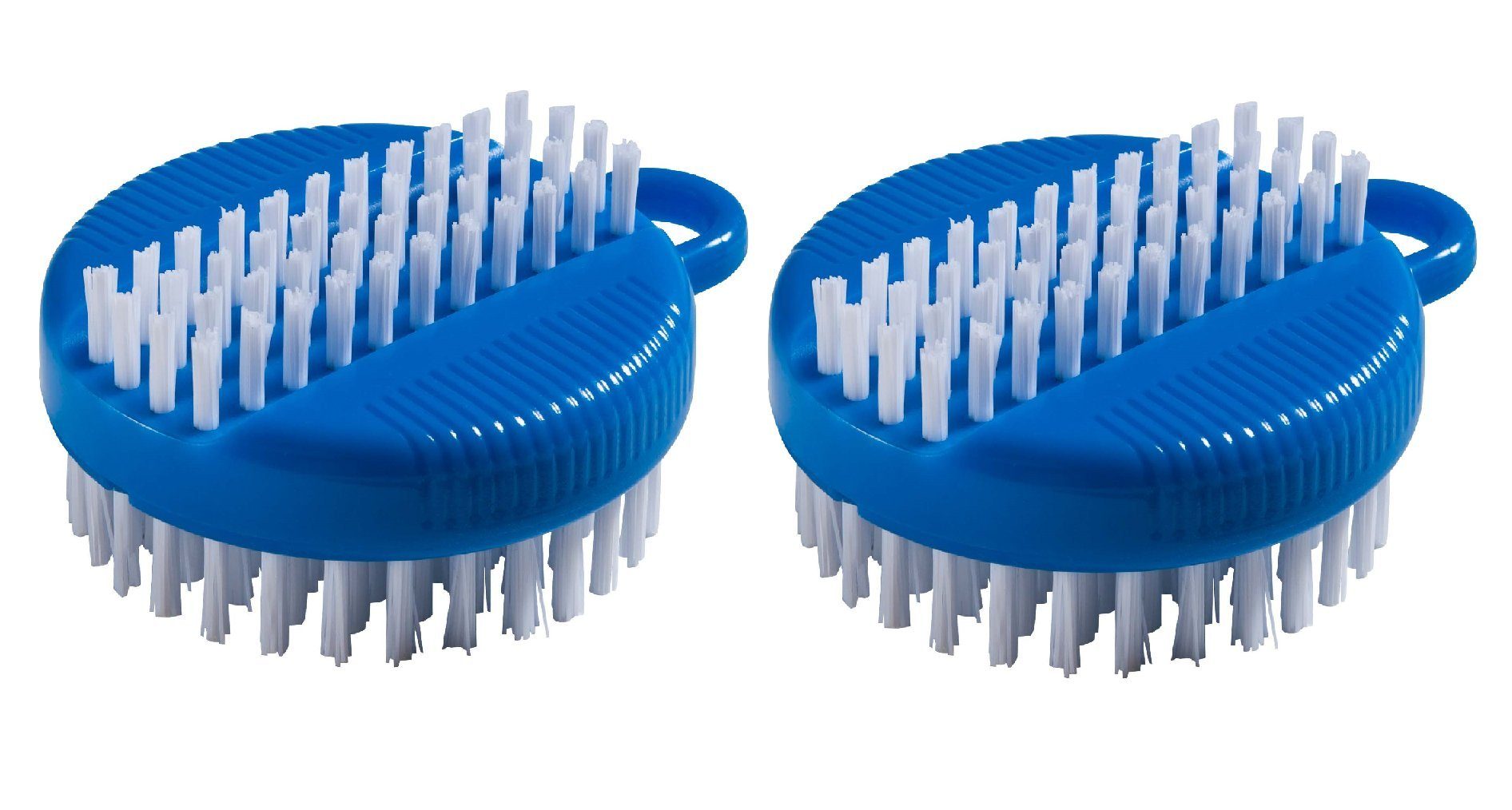 haug bürsten Reinigungsbürsten-Set 2er Set, Blau, Nagelbürste beidseitig verwendbar, harte Borsten - Made in Germany