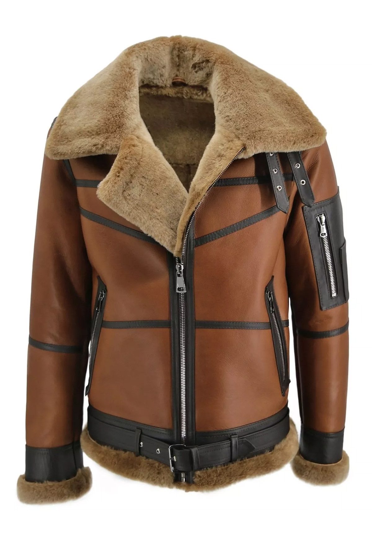 Hollert Winterjacke Lammfelljacke - B16 WHISKY