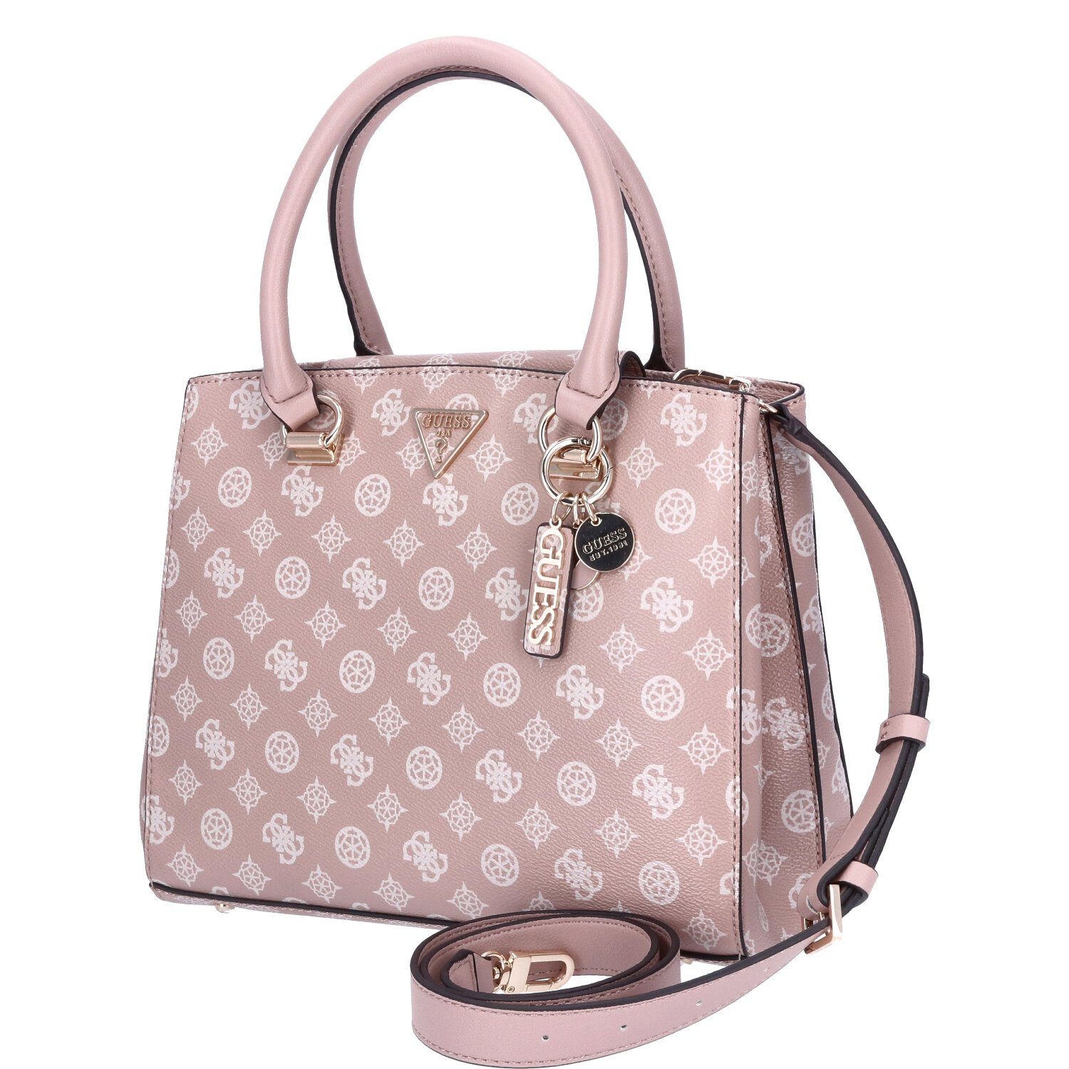 Guess Umhängetasche GUESS Damen Handtasche Noelle Light Rose Logo (Stück,  Stück), Reißverschluss