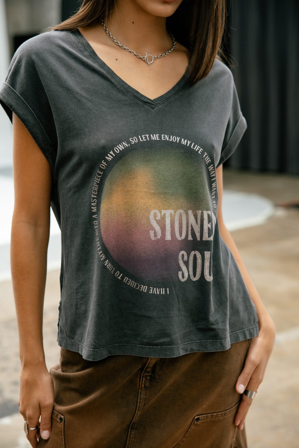 Freeman T. Porter Kurzarmshirt Thomsen Stoned Soul - Bedrucktes T-Shirt - K günstig online kaufen