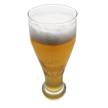 Pasabahce Bierglas, Glas, veredelt mit Gravur, Inhalt 500 ml, Weizenbierglas
