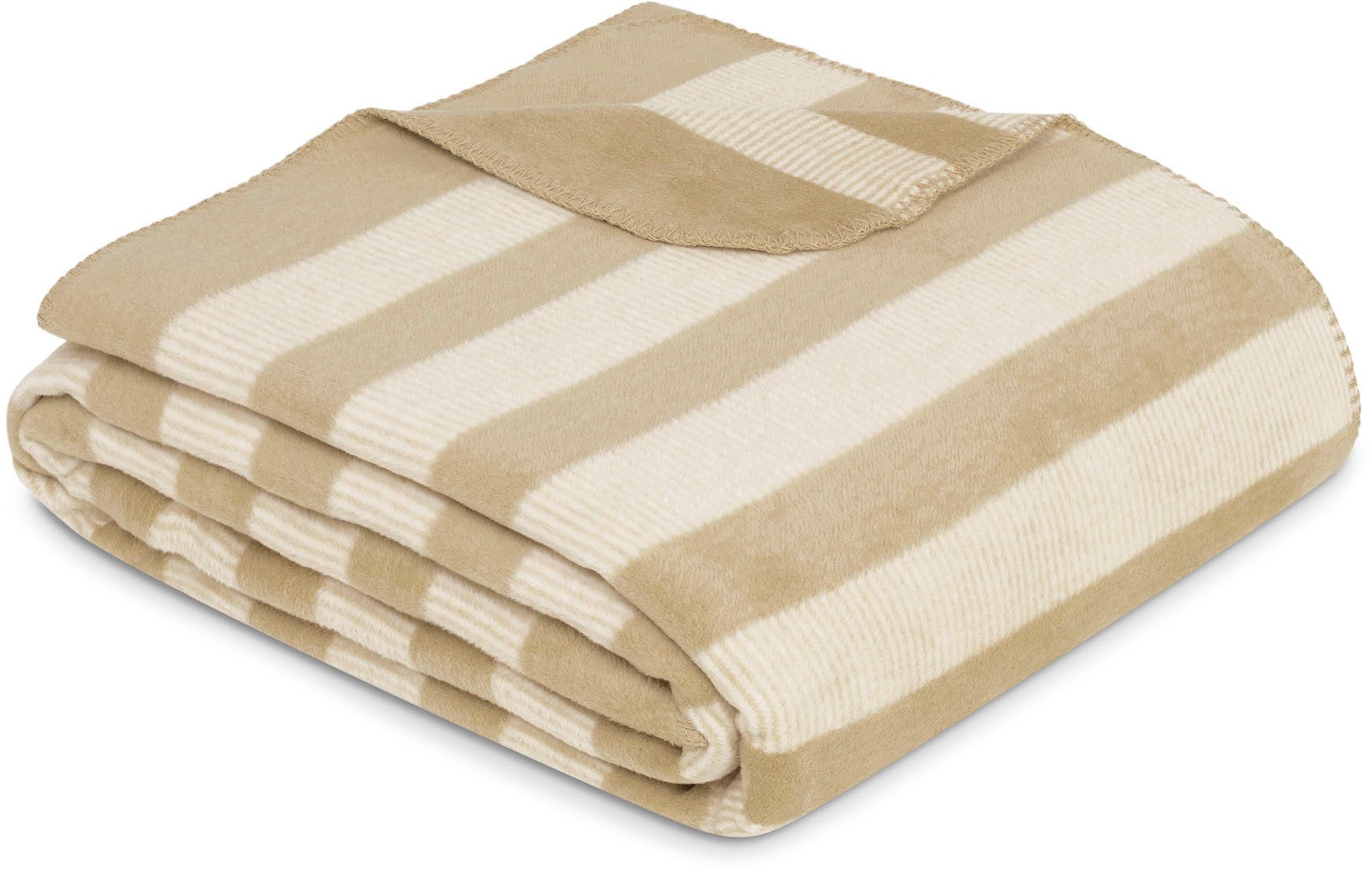 Wohndecke Wohndecke s.Oliver, IBENA, in zeitlosem Streifen-Look