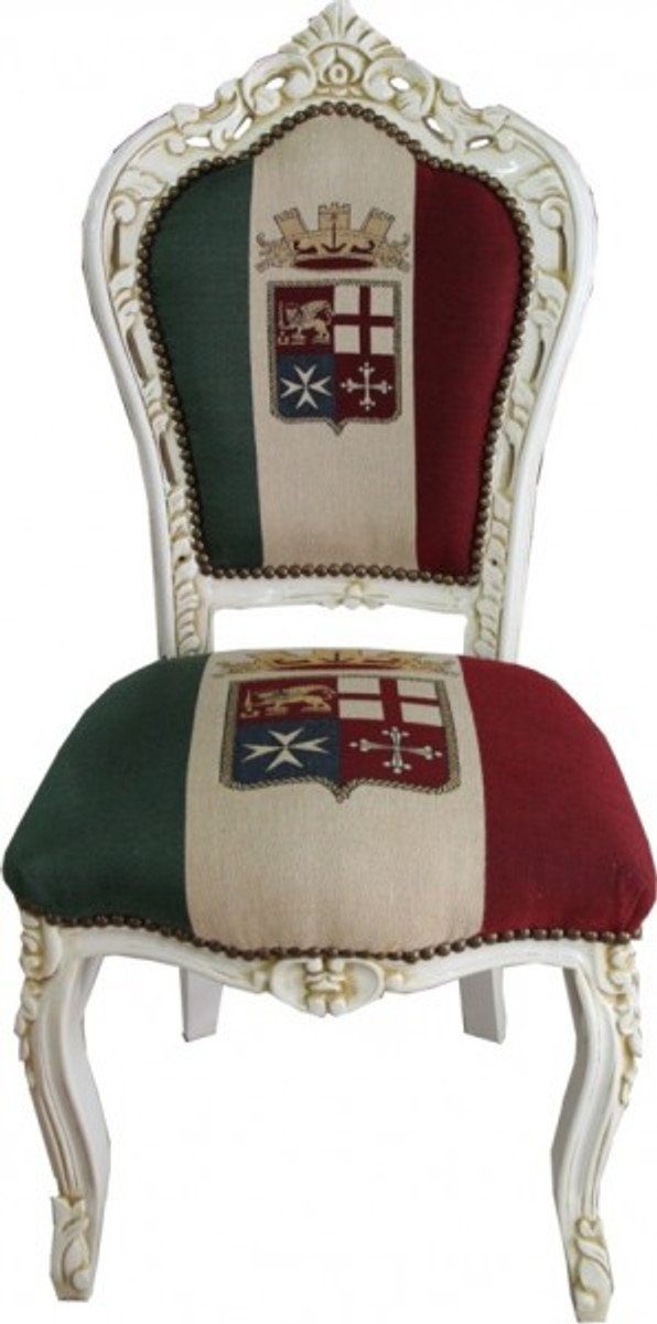 Casa Padrino / Stil Italien Esszimmerstuhl Antik Creme Barock Esszimmer Stuhl