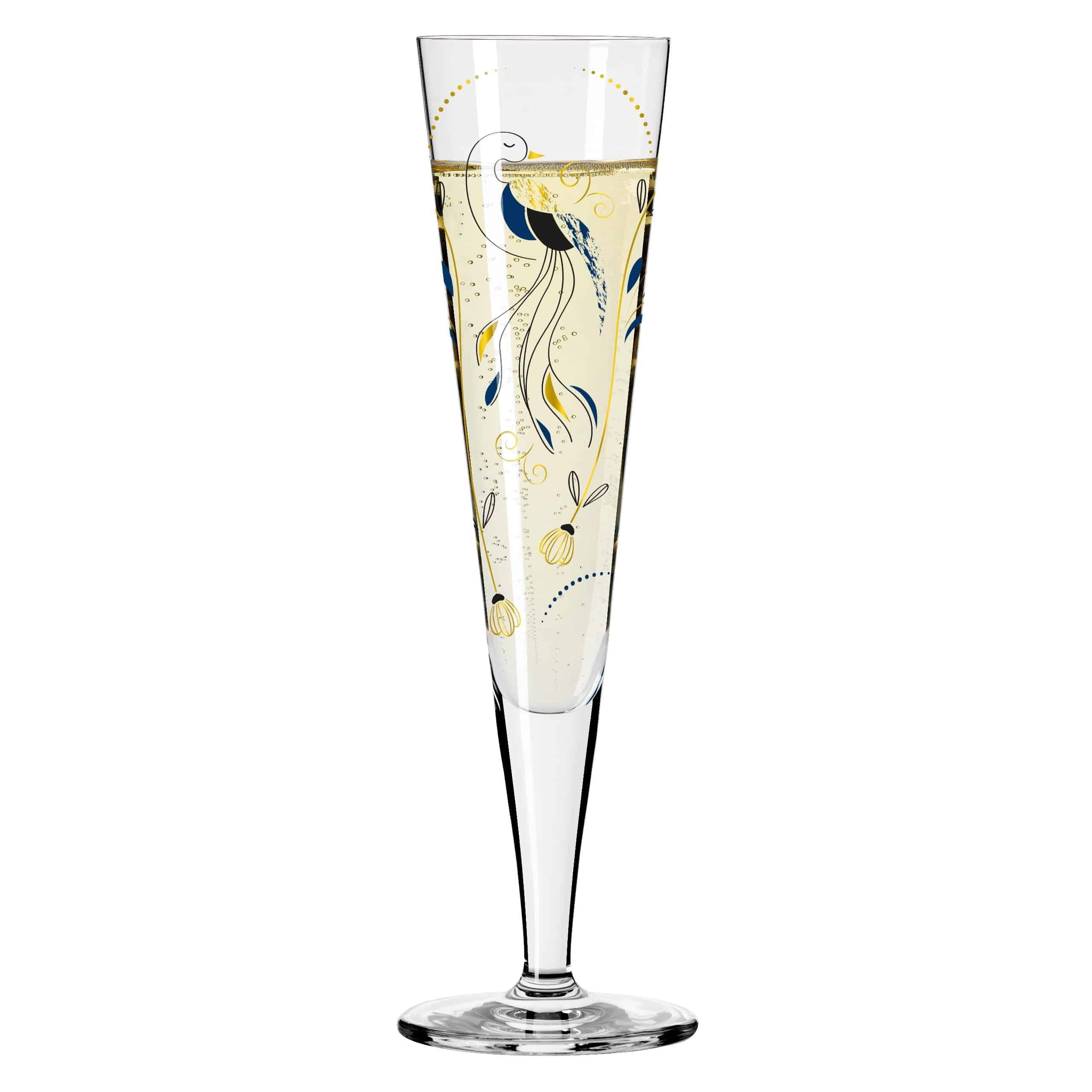 Ritzenhoff Champagnerglas Goldnacht, Kristallglas