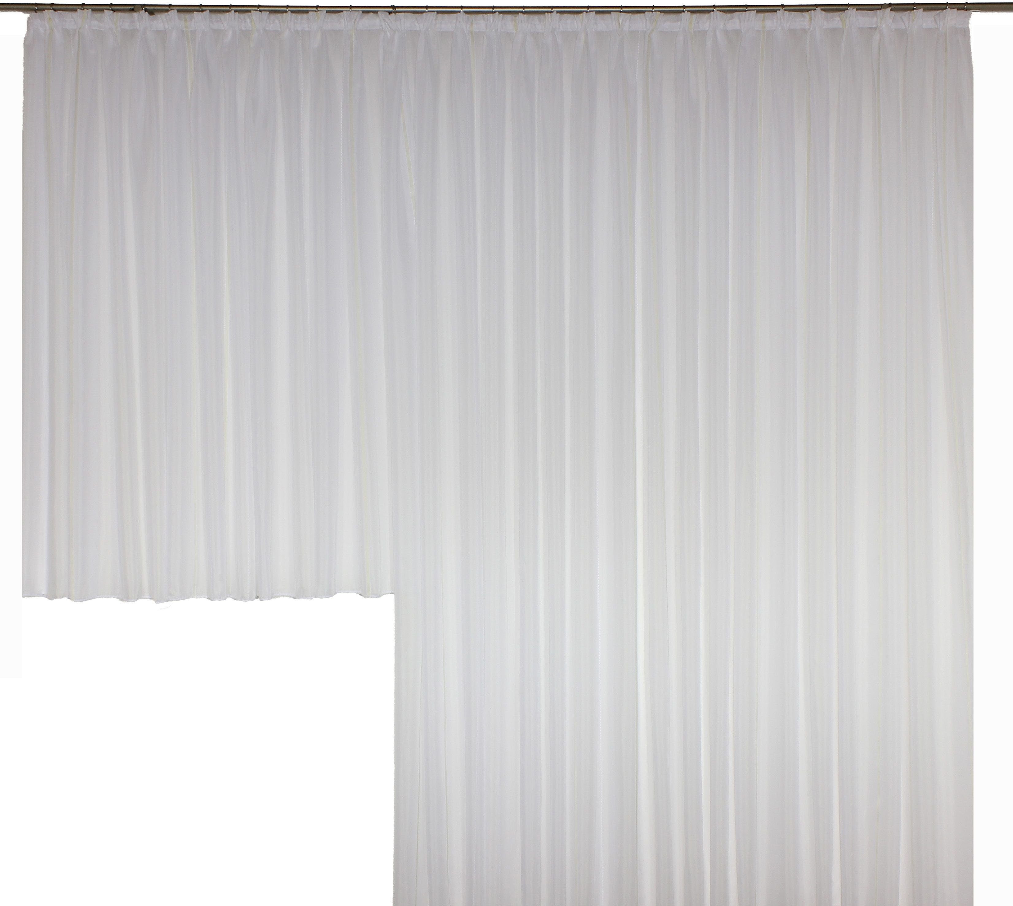 Wirth Gardine Charlotte (1 St), Faltenband, halbtransparent, Fertig-Store mit FB 1:3 nach Maß