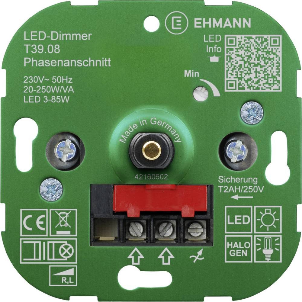 Ehmann Drehdimmer LED-Dimmer 20 - 250 W 3900x0800