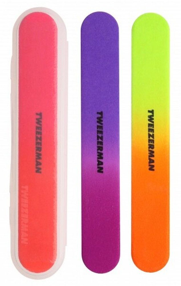 TWEEZERMAN Sandblatt-Nagelfeile Neon nail files sleeve (Neon Nail Files)