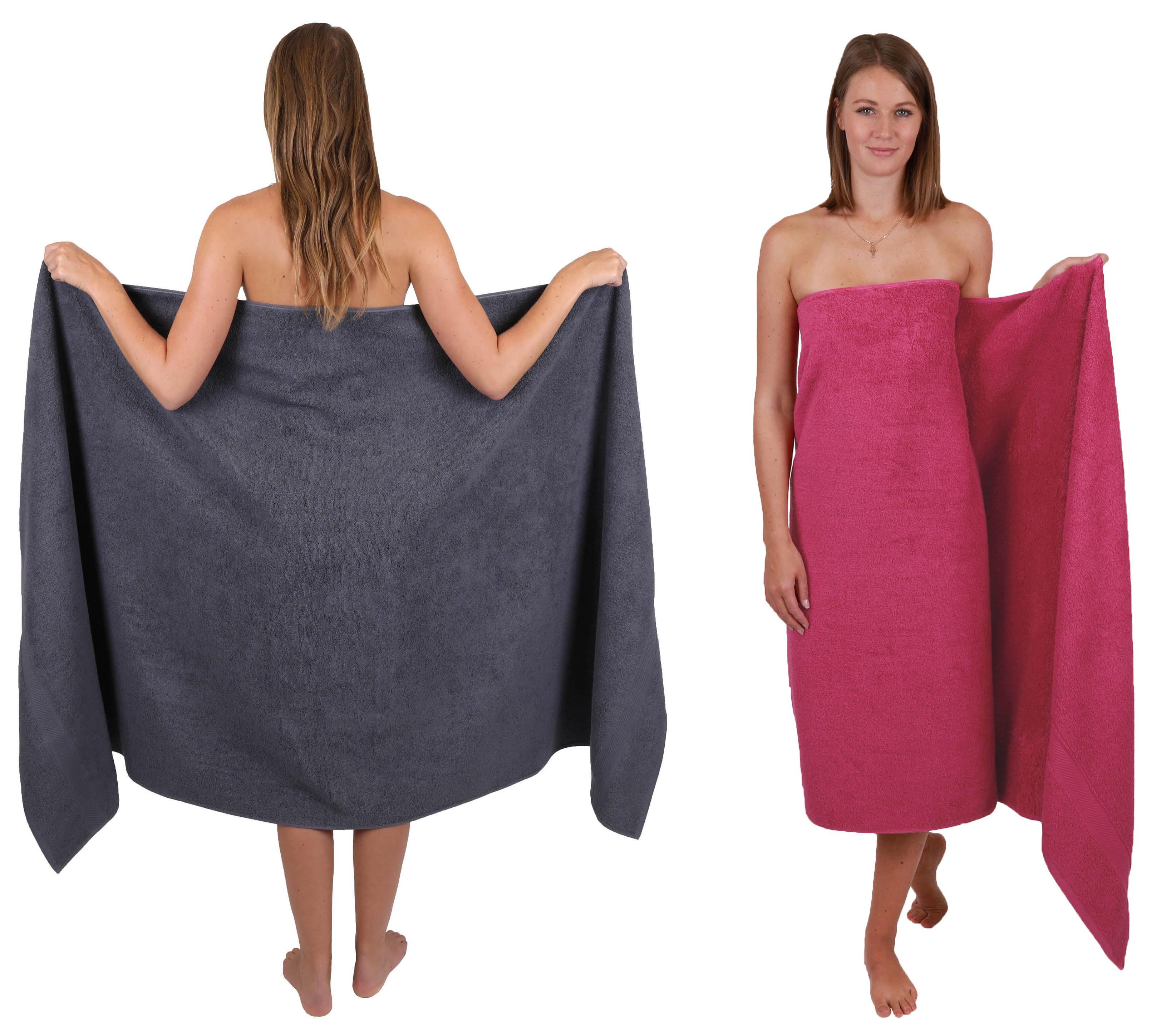 Betz Badetuch 2 Stück Badetücher groß XXL PALERMO Größe 100 x 200 cm, 100% Baumwolle (Set)