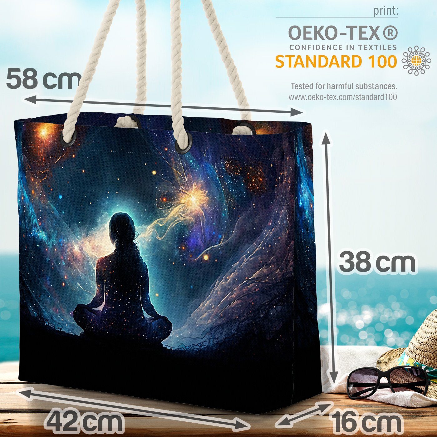 ent Strandtasche (1-tlg), Spirit Yoga meditieren gott Universum galaxie meditation VOID wellness