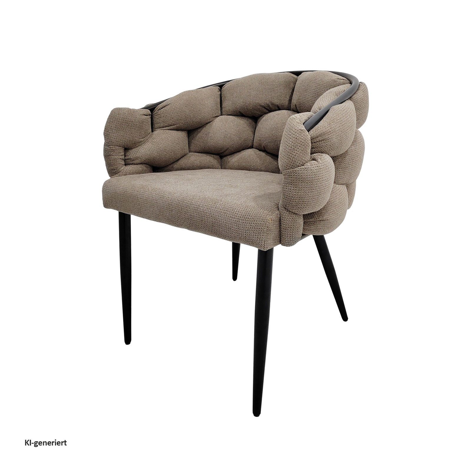 HTI-Living Esszimmerstuhl Stuhl Alsen Schwarz Braun (Stück, 1 St), Design Polsterstuhl schwarzes Metallgestell