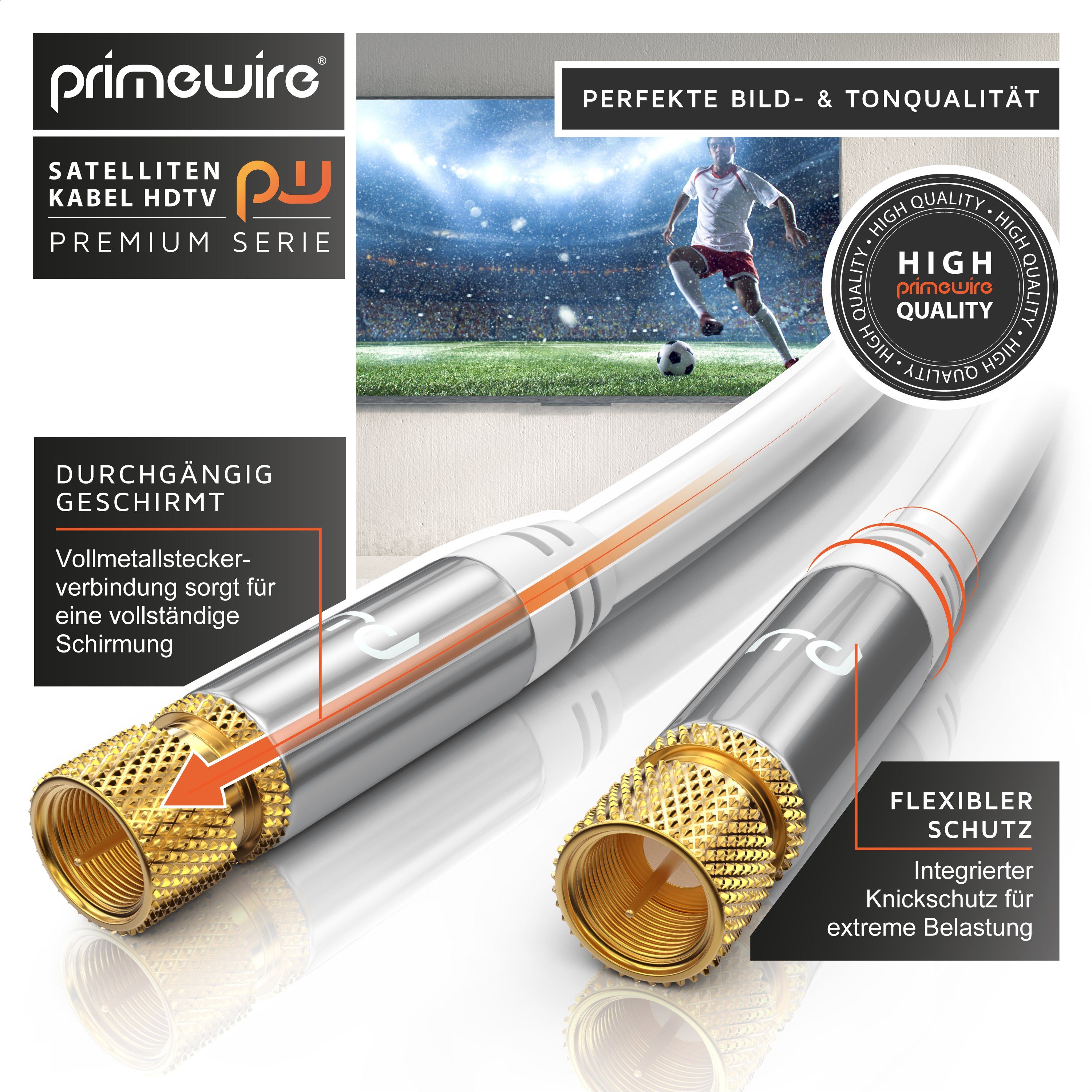 Primewire Premium HDTV SAT Koaxialkabel, 4fach Schirmung, 135dB, 75 Ohm - 2m SAT-Kabel, Koax, F-Verbinder (200 cm), Antennenkabel für Sat-Schüssel, Receiver, Mu – Bild 5 von 5