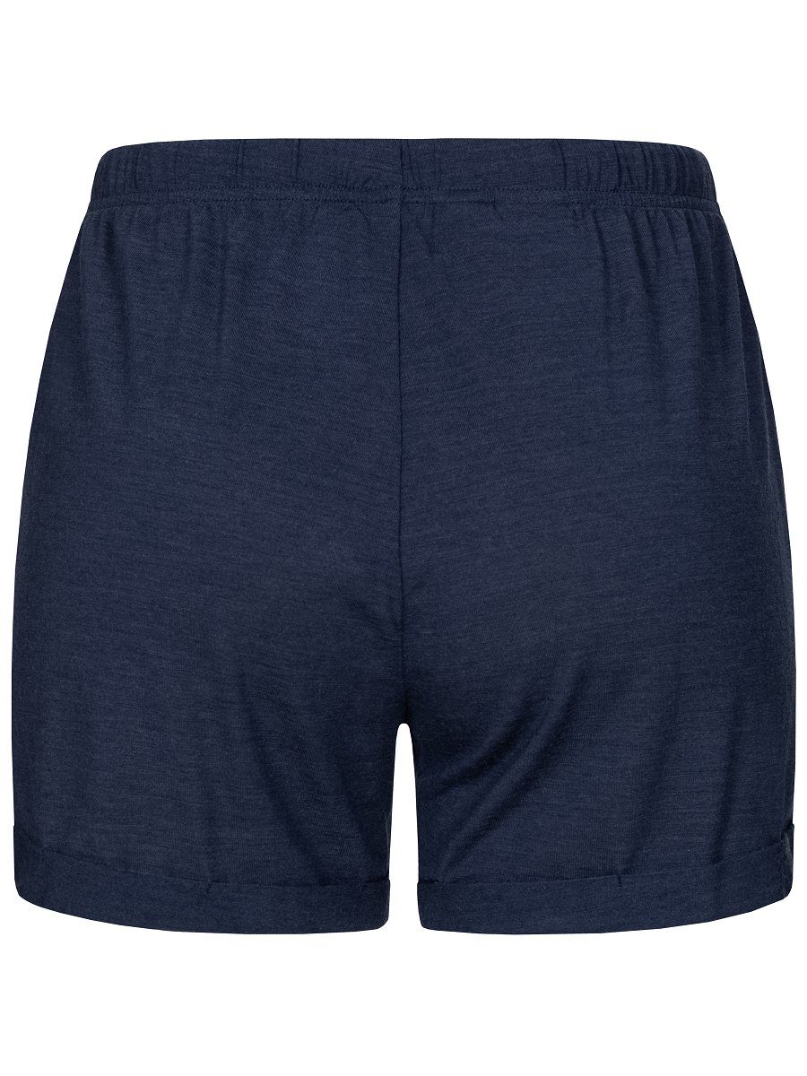 IRIS Shorts MELANGE BLUE W Merino-Materialmix WIDE Shorts SHORTS pflegeleichter SUPER.NATURAL Merino