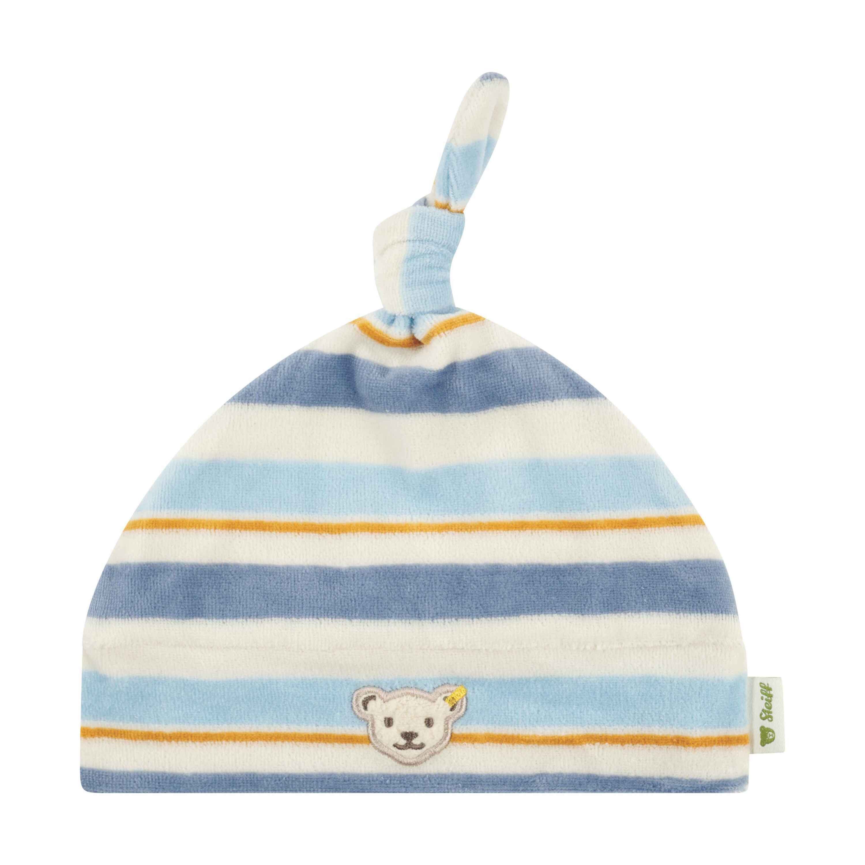 Steiff Strickmütze Mütze GOTS Baby Wellness, gefüttert
