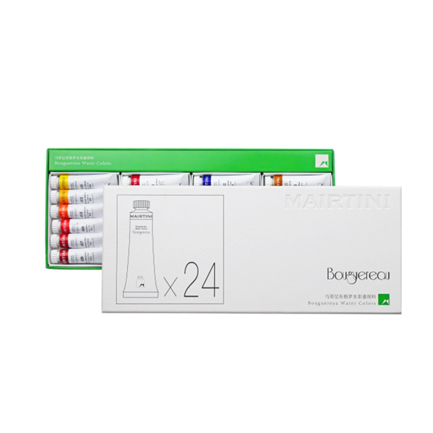 Mairtini Aquarellfarbe Bouguereau Künstler Set 24 Farben x 8 ml oder 15 ml, Intensive, lichtechte Farben für beeindruckende Kunstwerke