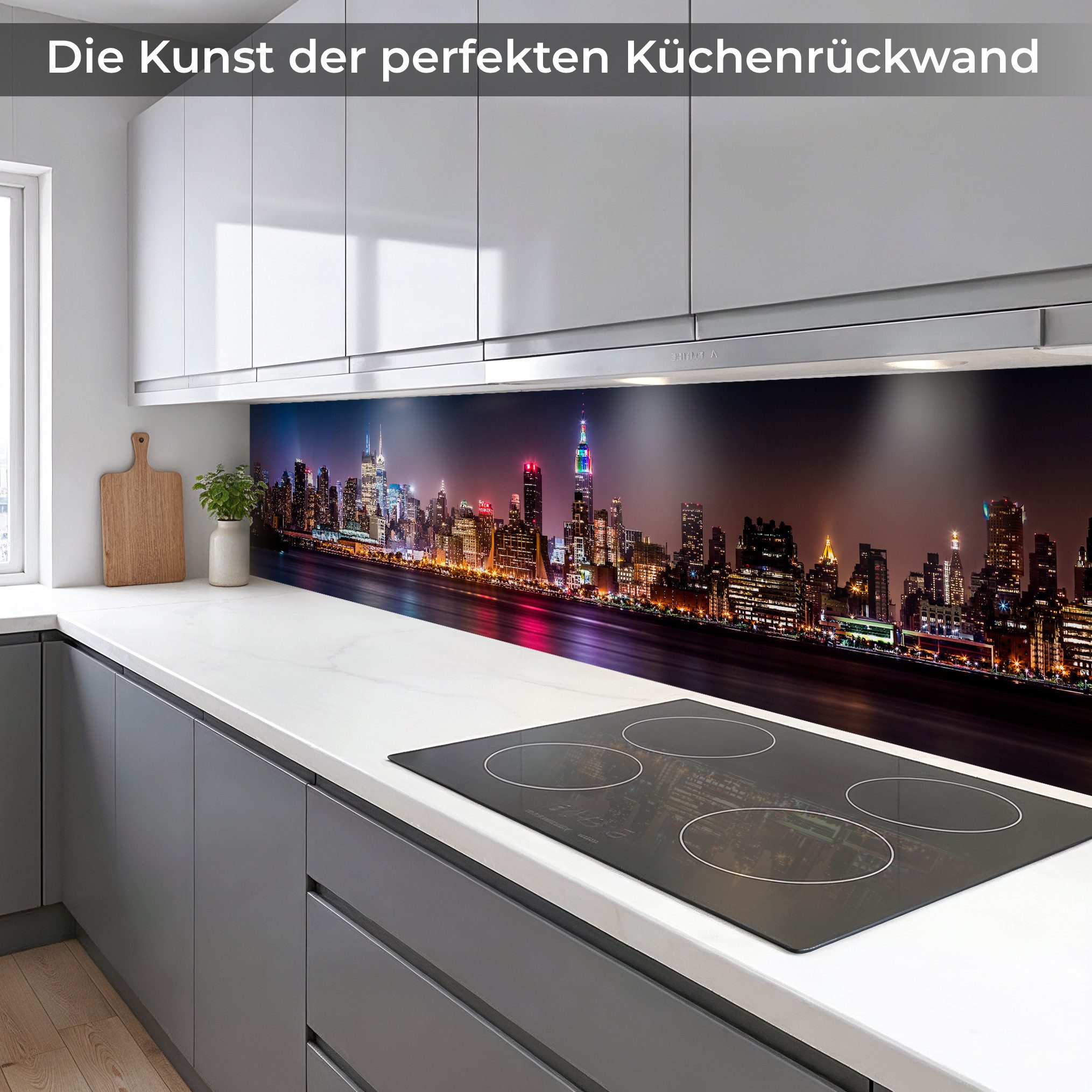 Rodnik Küchenrückwand New York, monolithische ABS-Platte mit Direktdruck, formstabil und langlebig
