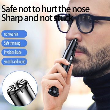 DESUO Nasen- und Ohrhaartrimmer USB Wiederaufladbar Nasenhaartrimmer 2 in 1 Set IPX5 für Männer Frauen