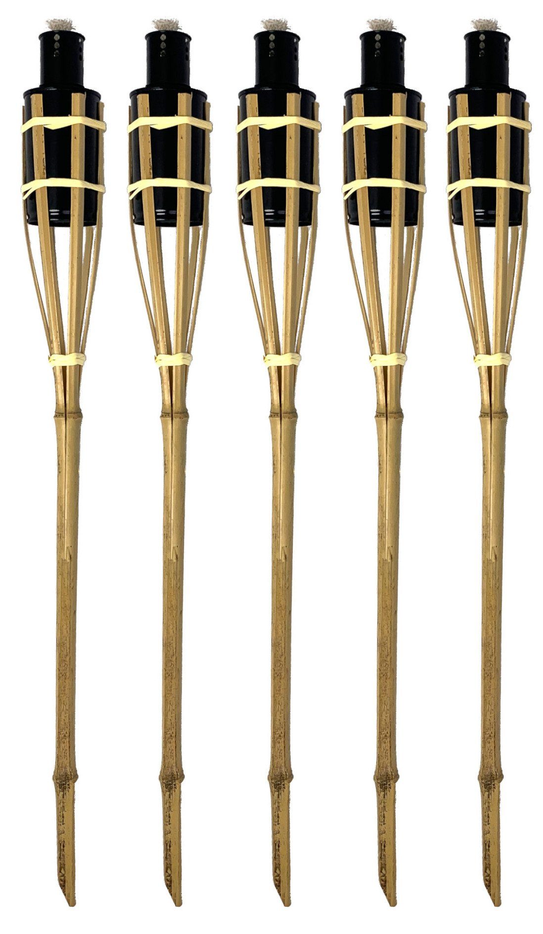 Gartenfackel 5x Gartenfackeln 90 cm braun
