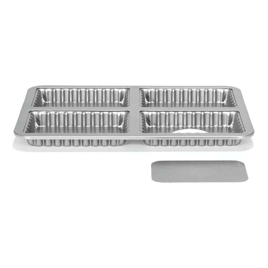 patisse Quicheform Silver-Top Mini-Quicheform - mit losem Boden, zur Zubereitung von Obstkuchen im Backblechformat