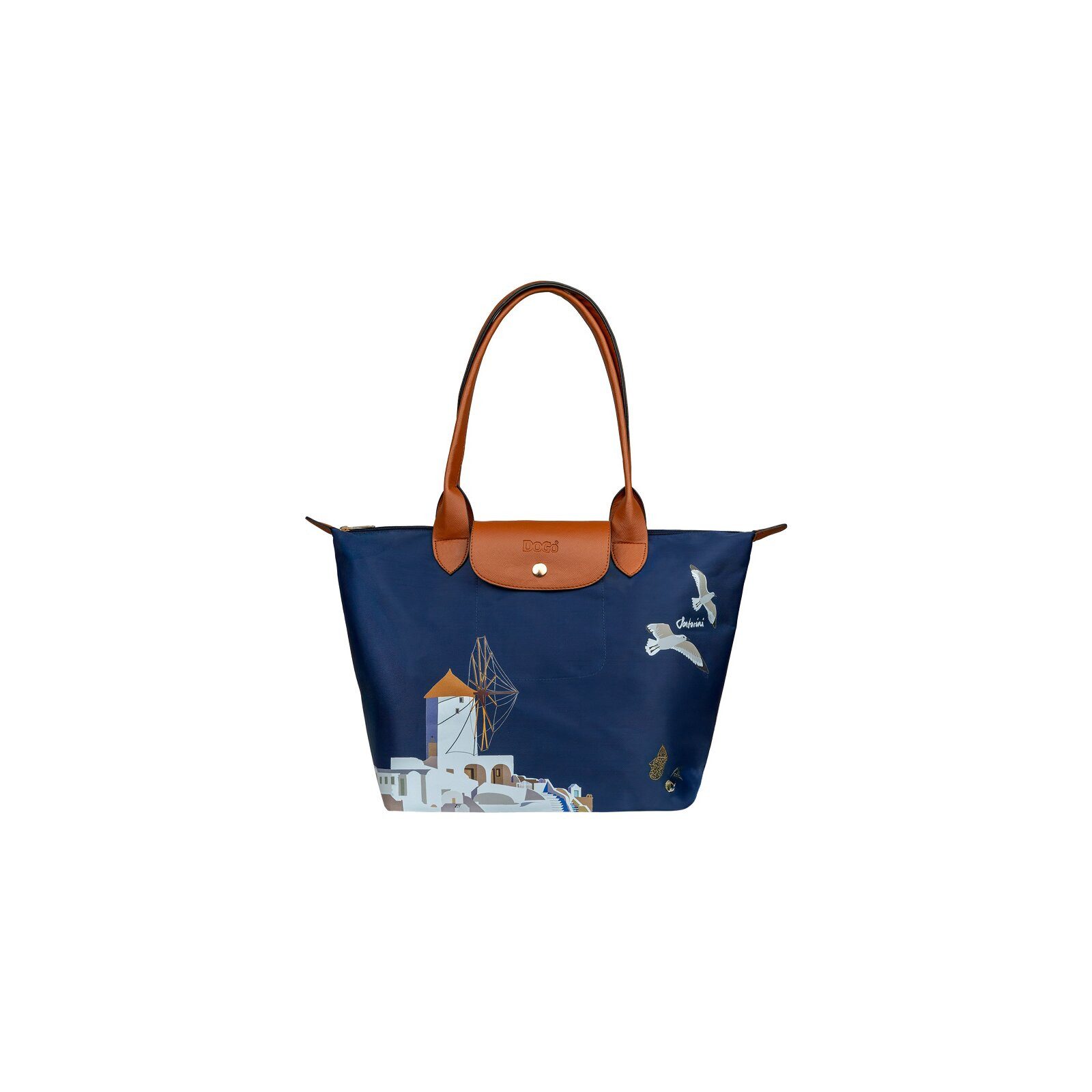 DOGO Handtasche Fontana Shopper-Tasche Santorini Damen Schultertasche, Handgefertigt