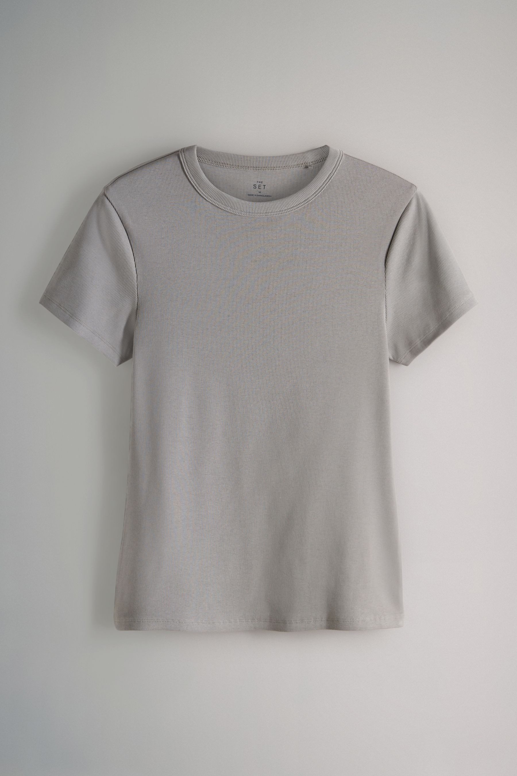 The Set T-Shirt The Set gerippte Kurzarm-T-Shirts, 5er-Pack (5-tlg)