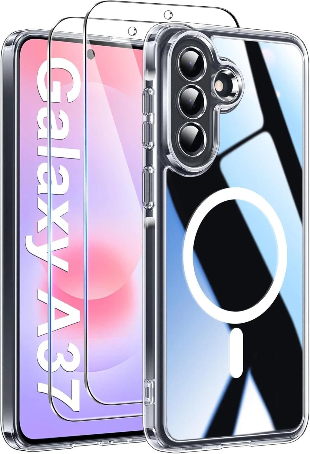 MSM Protech Handyhülle Hülle + 2X Schutzglas für Samsung Galaxy A37 5G Panzerfolie MagSafe 9H