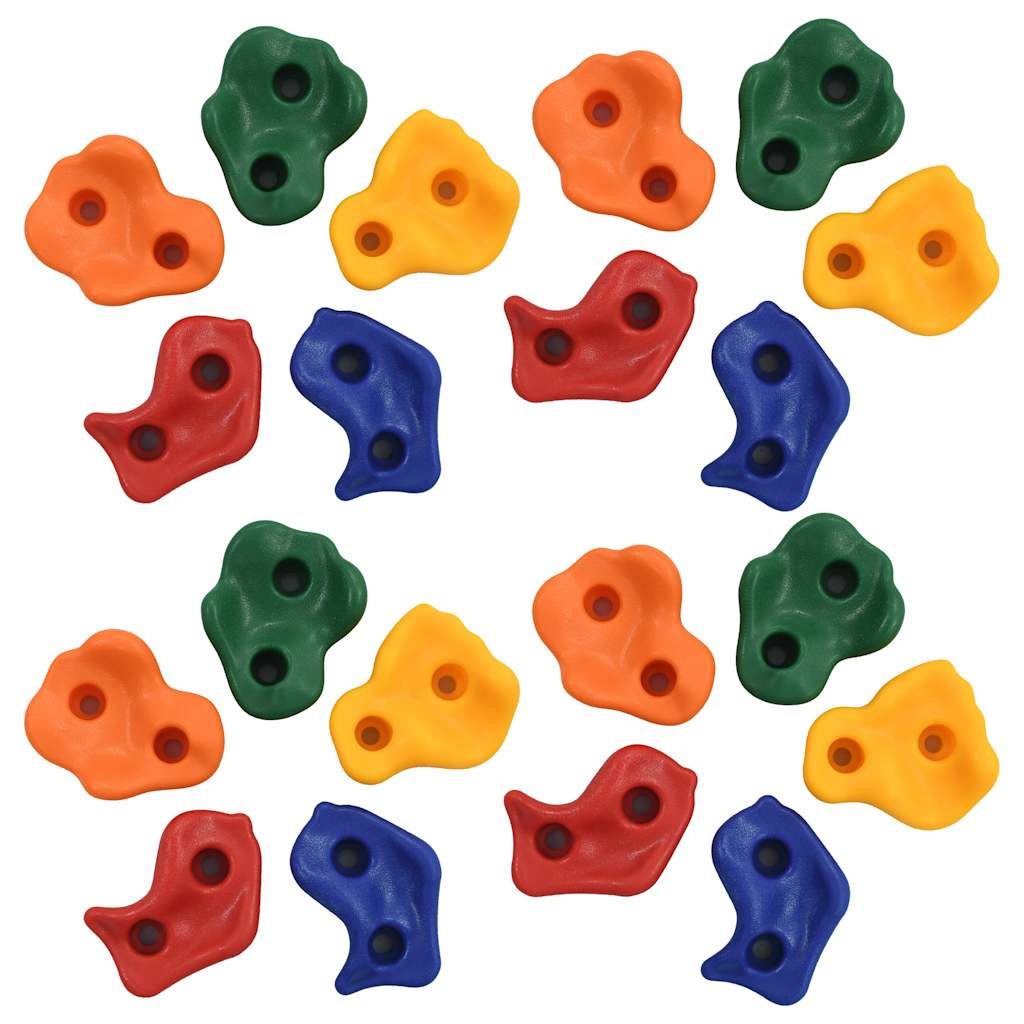 vidaXL Klettergriff Klettersteine 20 Stk. Mehrfarbig PE (20-St)
