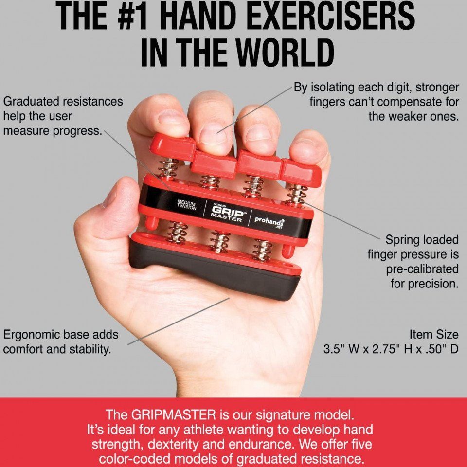 Pro - Medium Tension Rot Handmuskeltrainer Hands