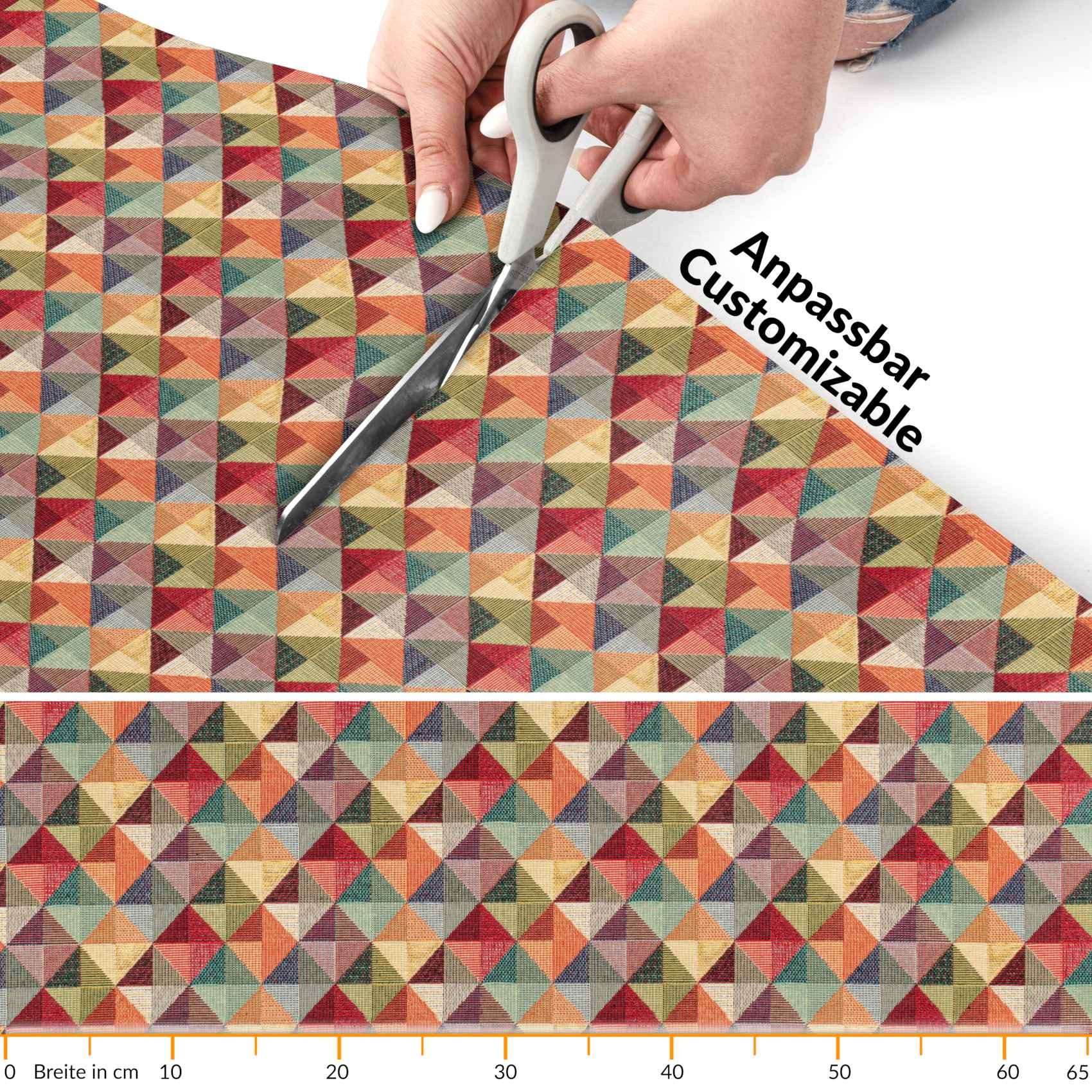 ANRO Küchenläufer RANNA Hochwertig Küchenteppich Teppich Textil, Eckig, Bodenläufer 100x65cm Rauten Bunt pflegeleicht – Bild 5 von 5